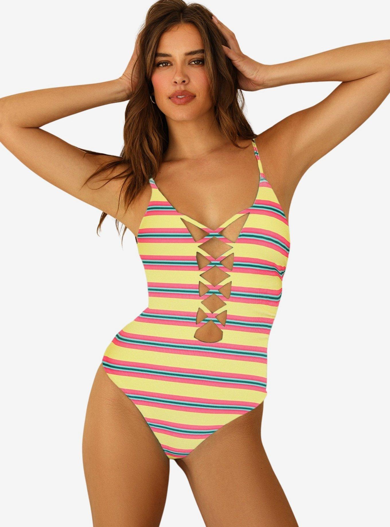 Dippin' Daisy's Bliss One Piece Y2K Stripe, MULTI, hi-res