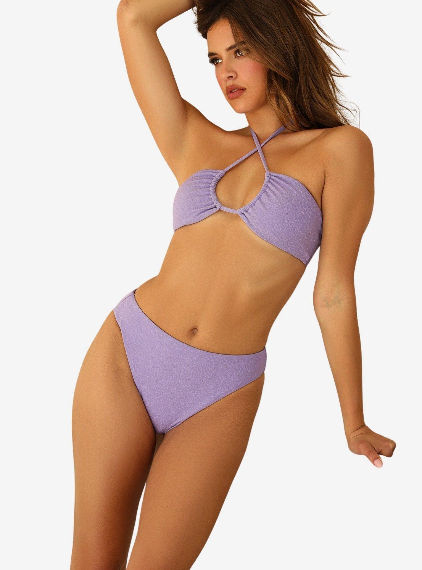 Dippin' Daisy's Seashore Swim Bottom Bedazzled Lilac, , hi-res