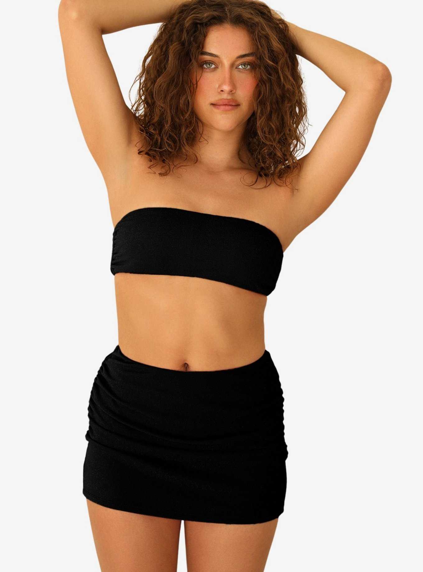 Dippin' Daisy's Lucky Swim Skirt Cover-Up Black, , hi-res