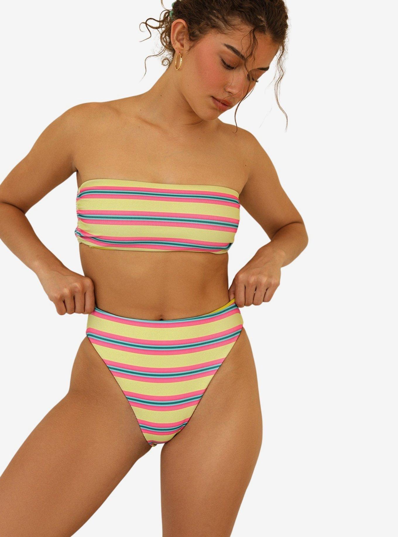 Dippin' Daisy's Seashore Swim Bottom Y2K Stripe, , hi-res