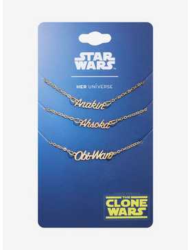 Her Universe Star Wars: The Clone Wars Trio Nameplate Tiered Necklace Her Universe Exclusive, , hi-res