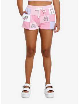 Pink Gamer Patch Girls Lounge Shorts, , hi-res