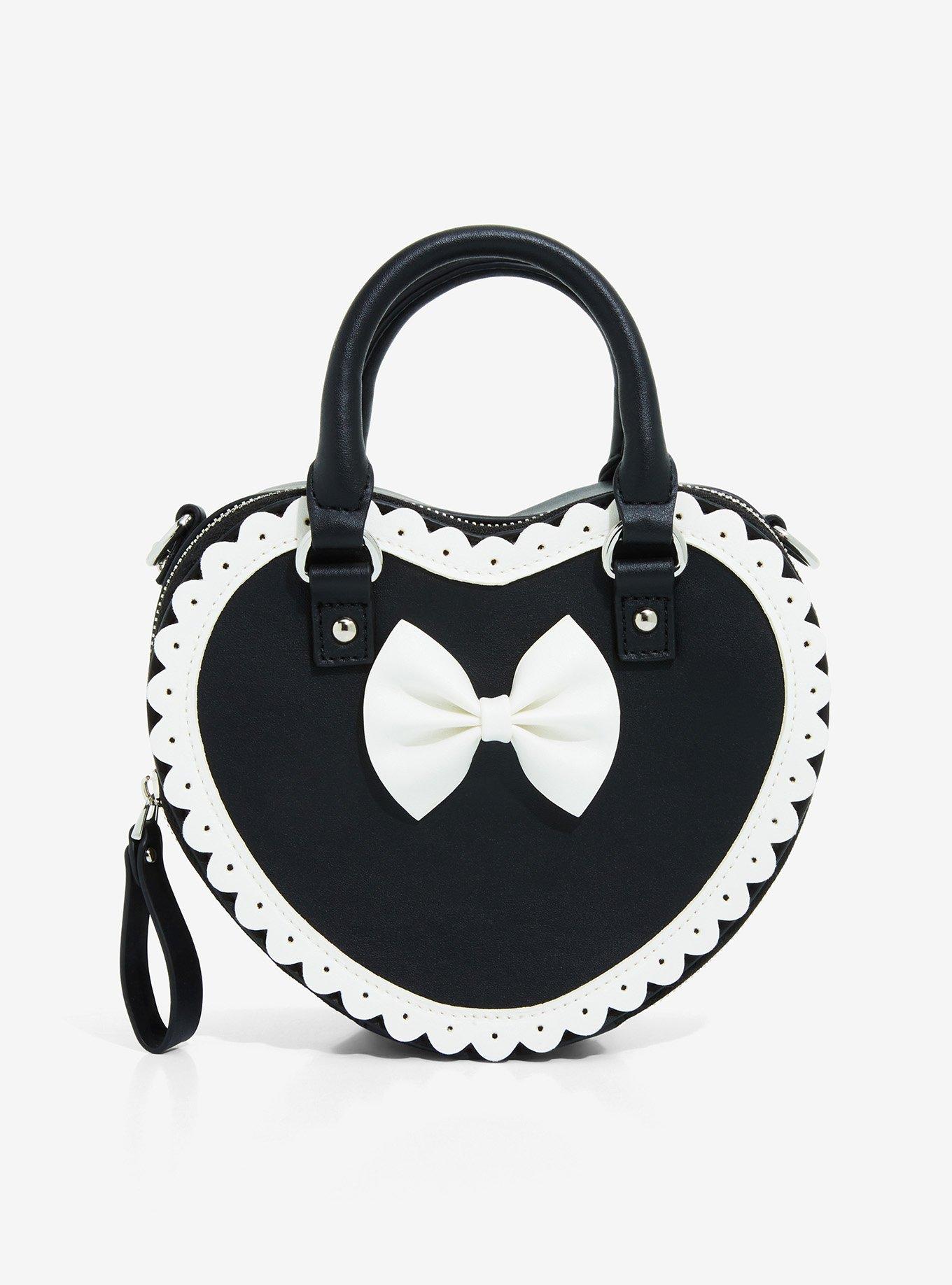 Black Heart Lolita Crossbody Bag