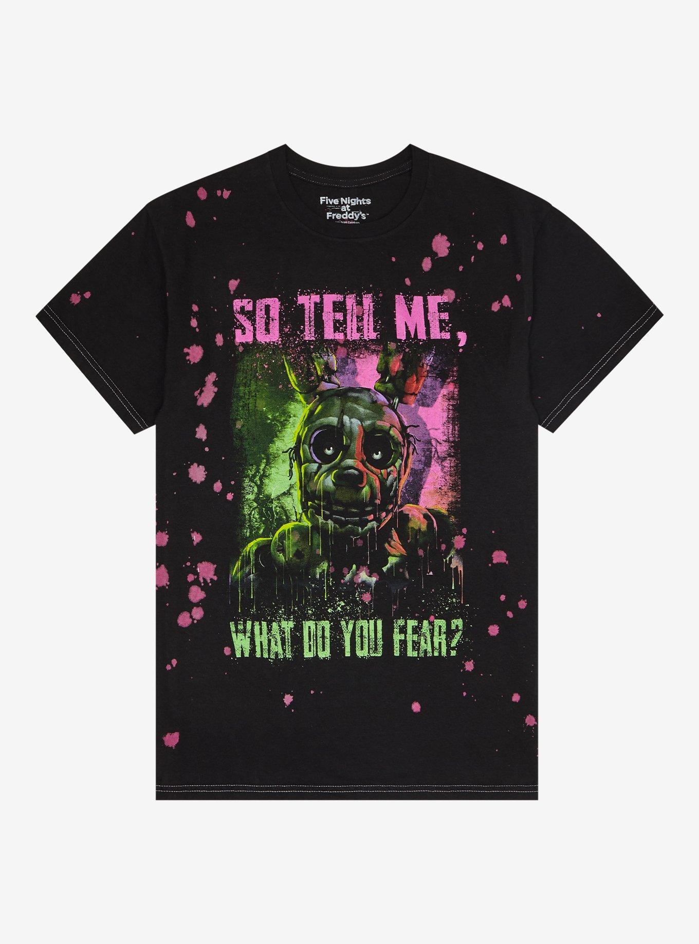 Five Nights At Freddy's Springtrap Splatter T-Shirt, BLACK, hi-res