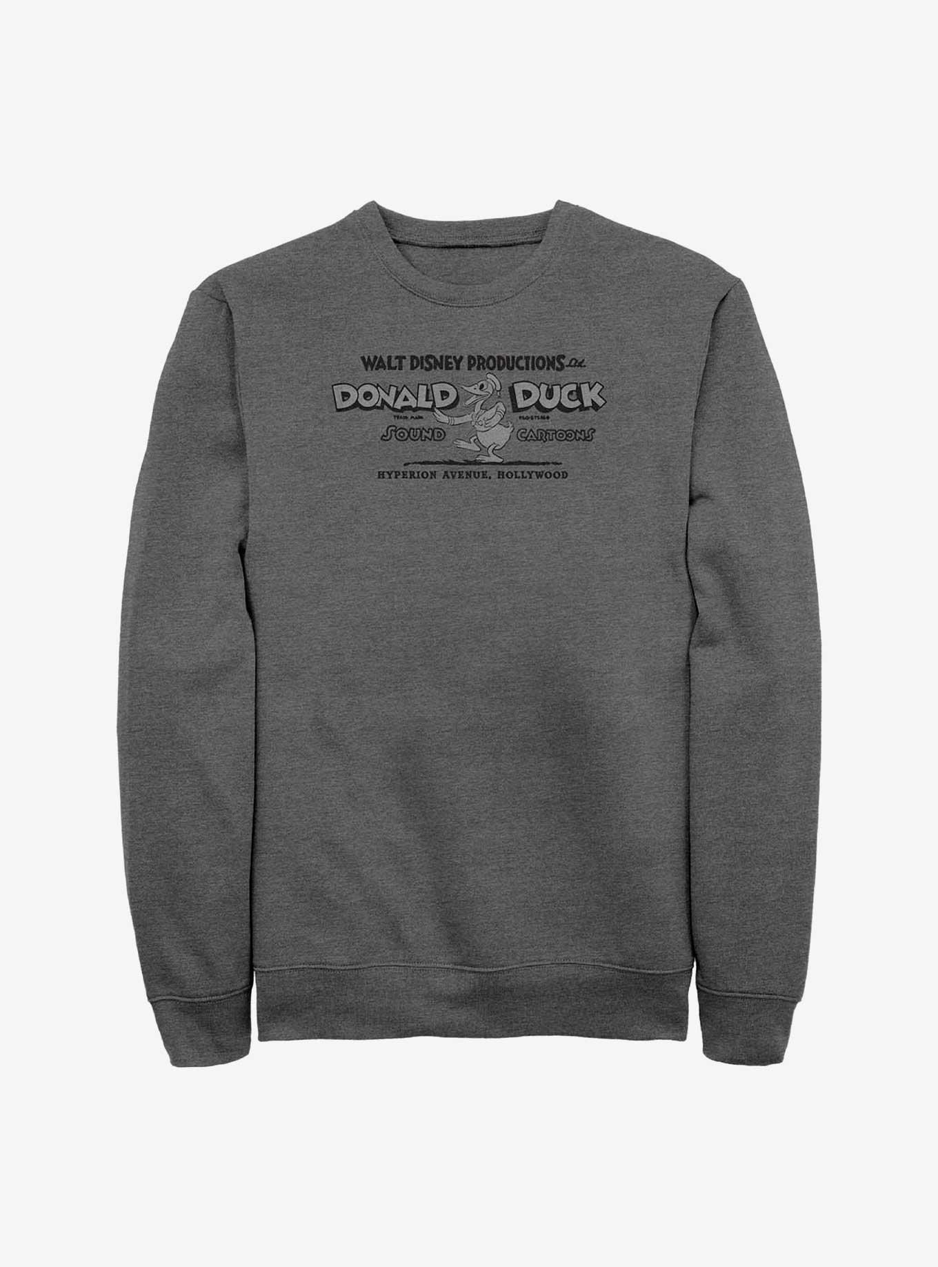 Disney100 Donald Duck Sound Cartoon Sweatshirt - GREY | Hot Topic