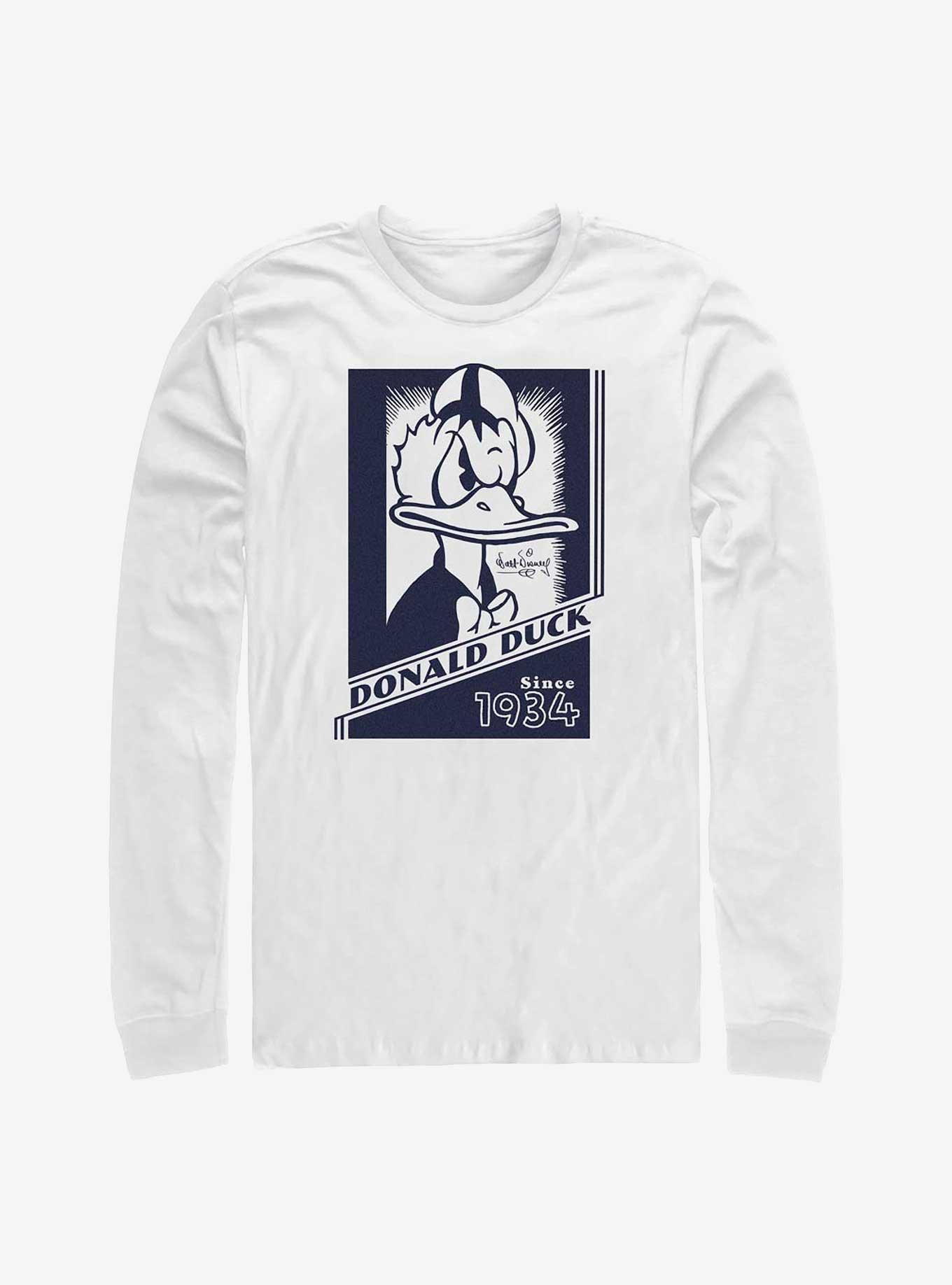 Disney100 Angry Donald Duck Poster Long-Sleeve T-Shirt