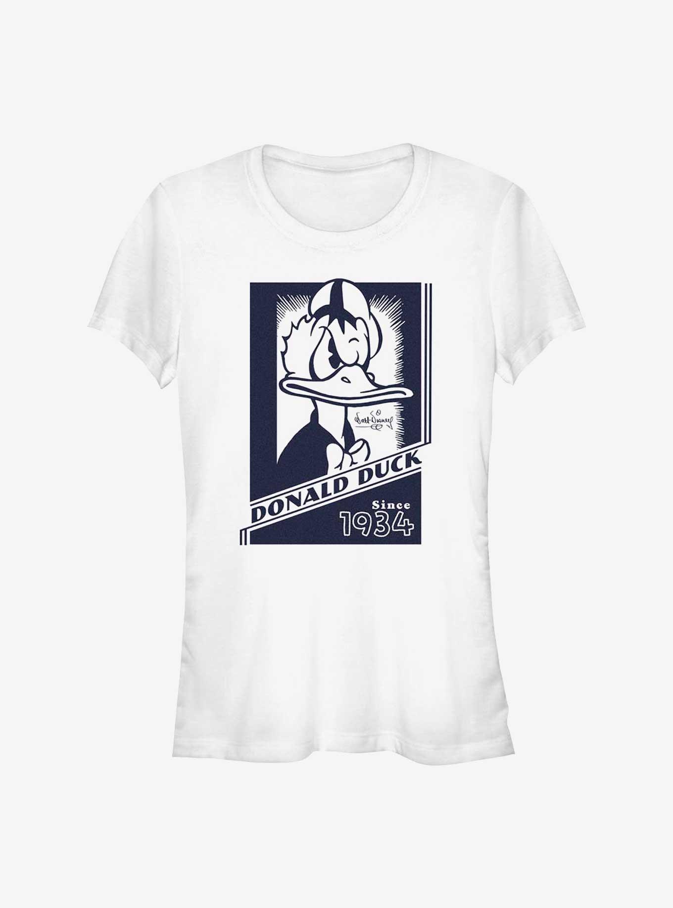 Disney100 Angry Donald Duck Poster Girls T-Shirt, WHITE, hi-res