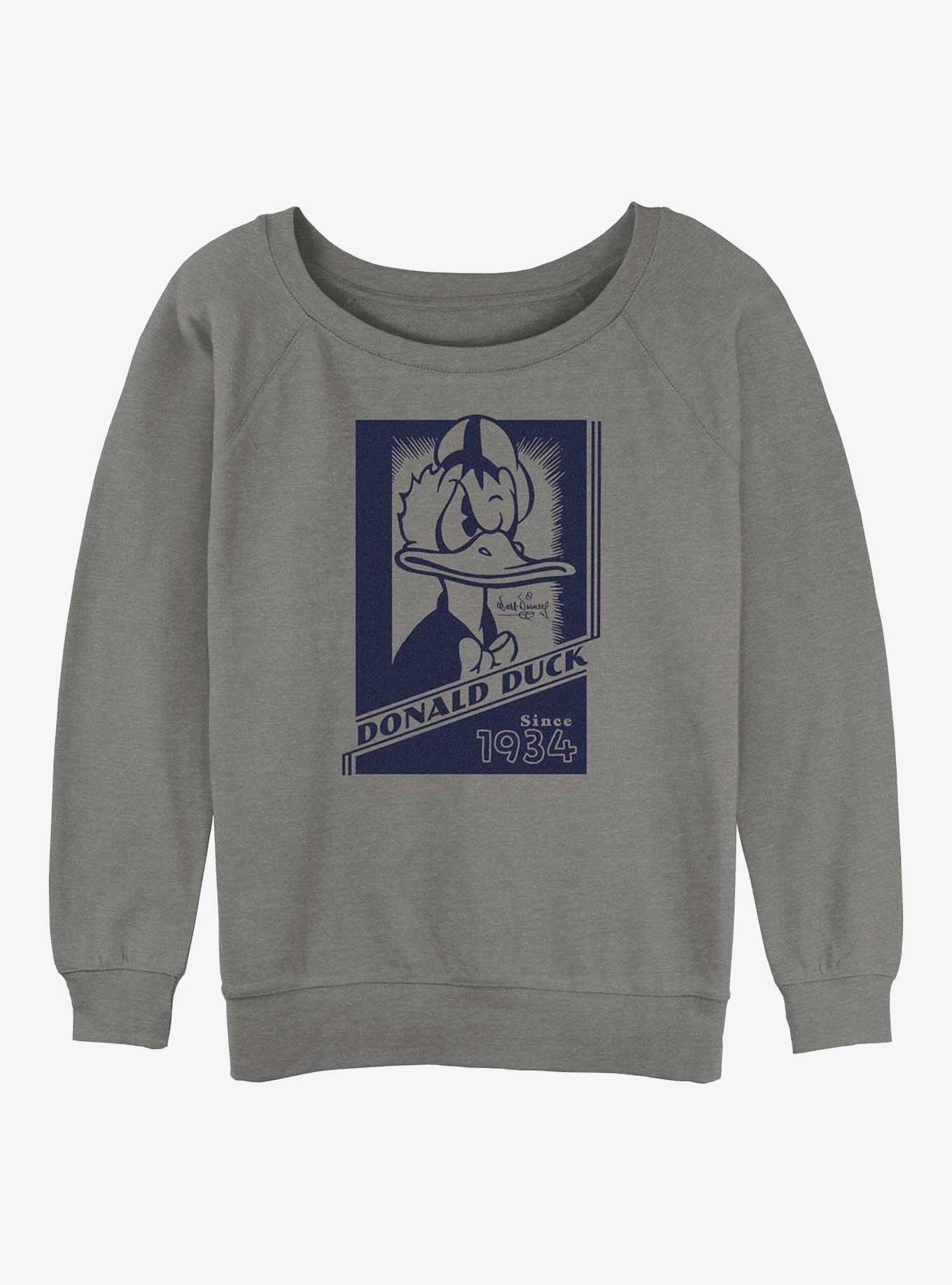 Disney100 Angry Donald Duck Poster Girls Slouchy Sweatshirt, , hi-res