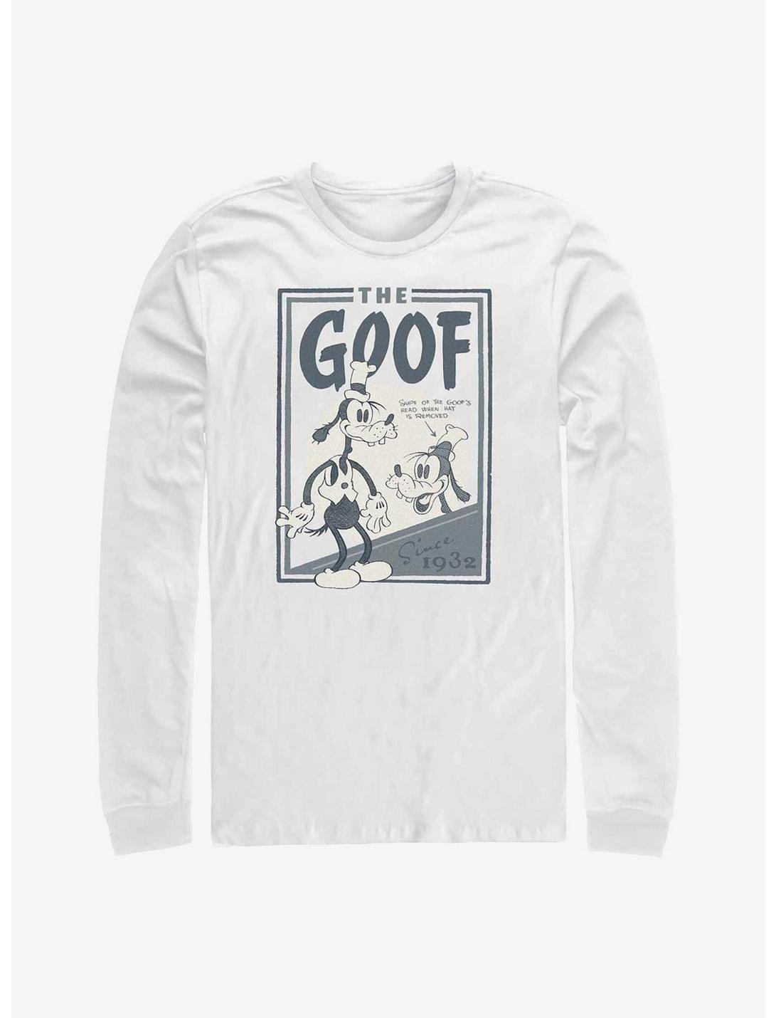 Disney100 The Goof Poster Long-Sleeve T-Shirt, WHITE, hi-res