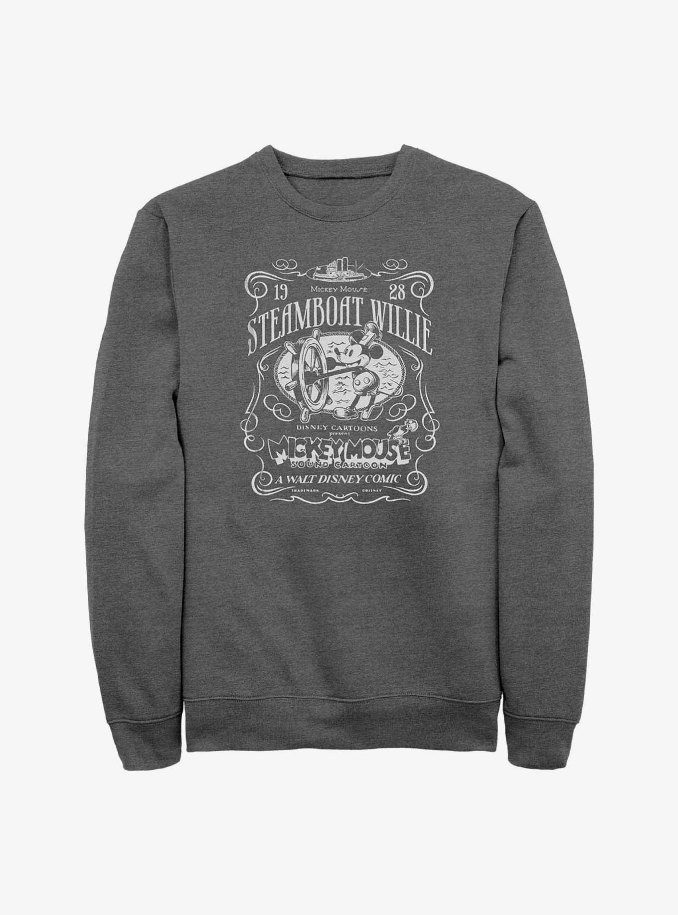 Disney100 Steamboat Willie Sweatshirt - GREY | Hot Topic