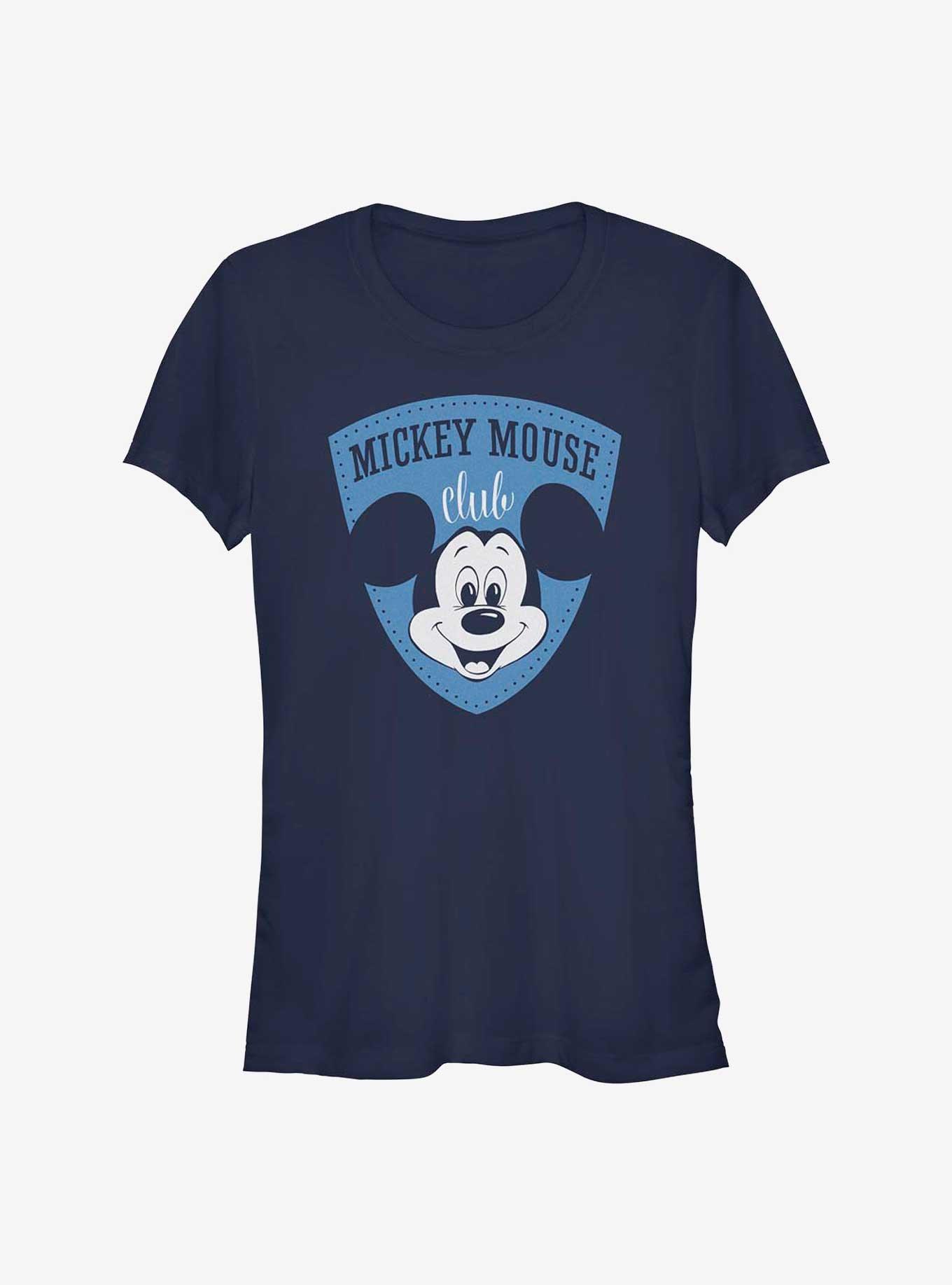 Disney100 Mickey Mouse Club Badge Girls T-Shirt, NAVY, hi-res