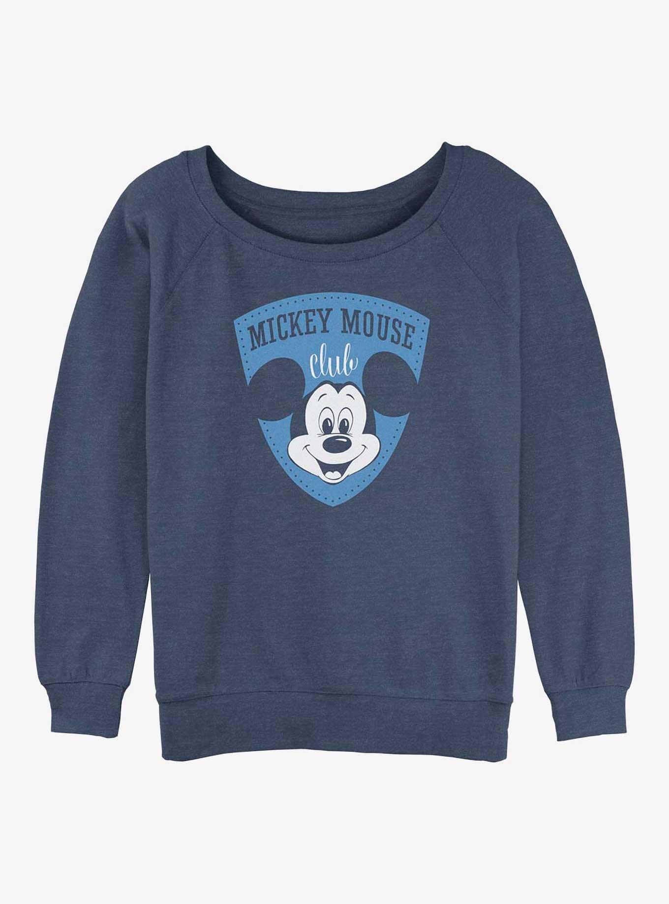 Disney100 Mickey Mouse Club Badge Girls Slouchy Sweatshirt, , hi-res