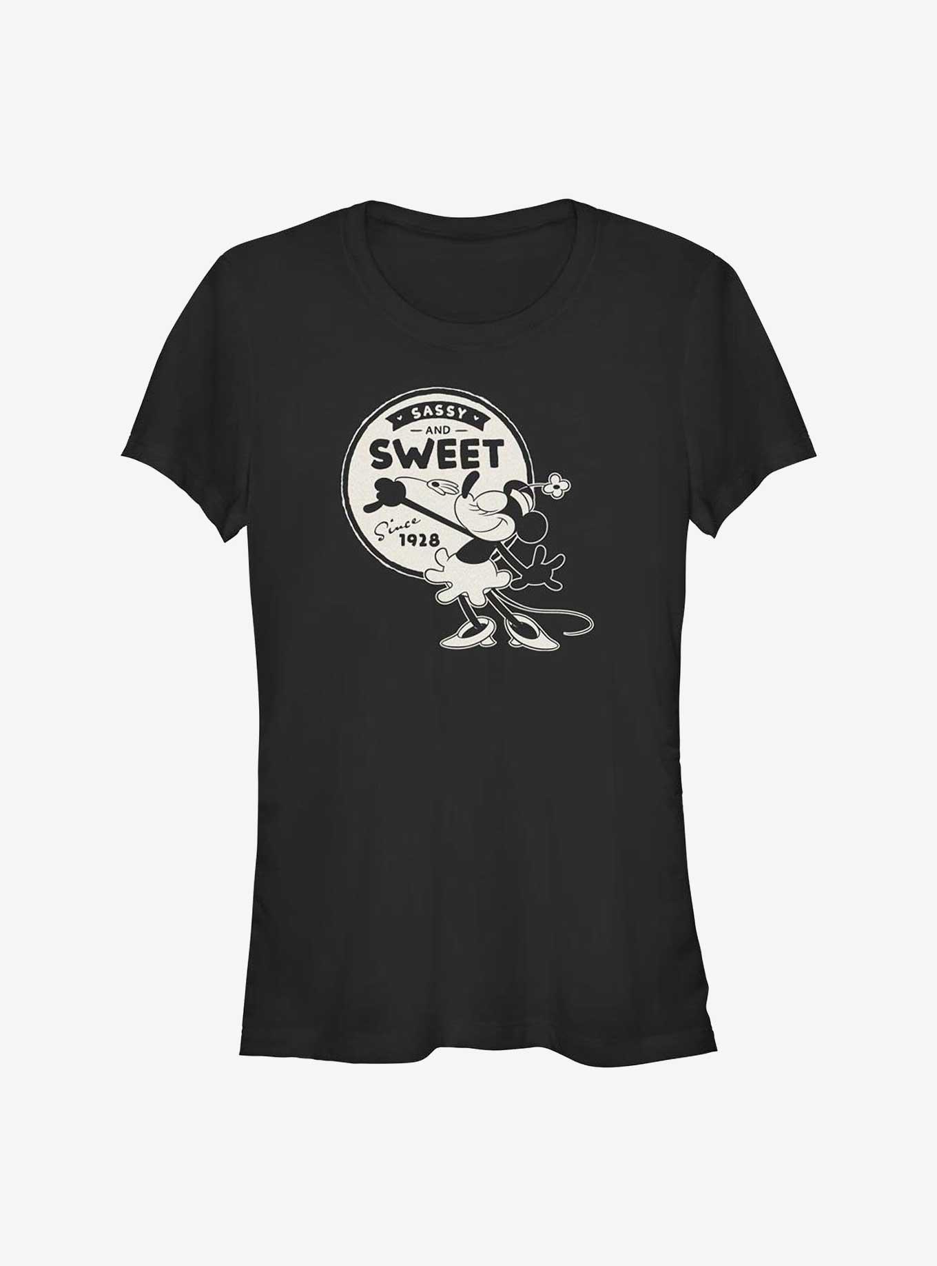 Disney100 Minnie Mouse Sassy and Sweet Girls T-Shirt, BLACK, hi-res