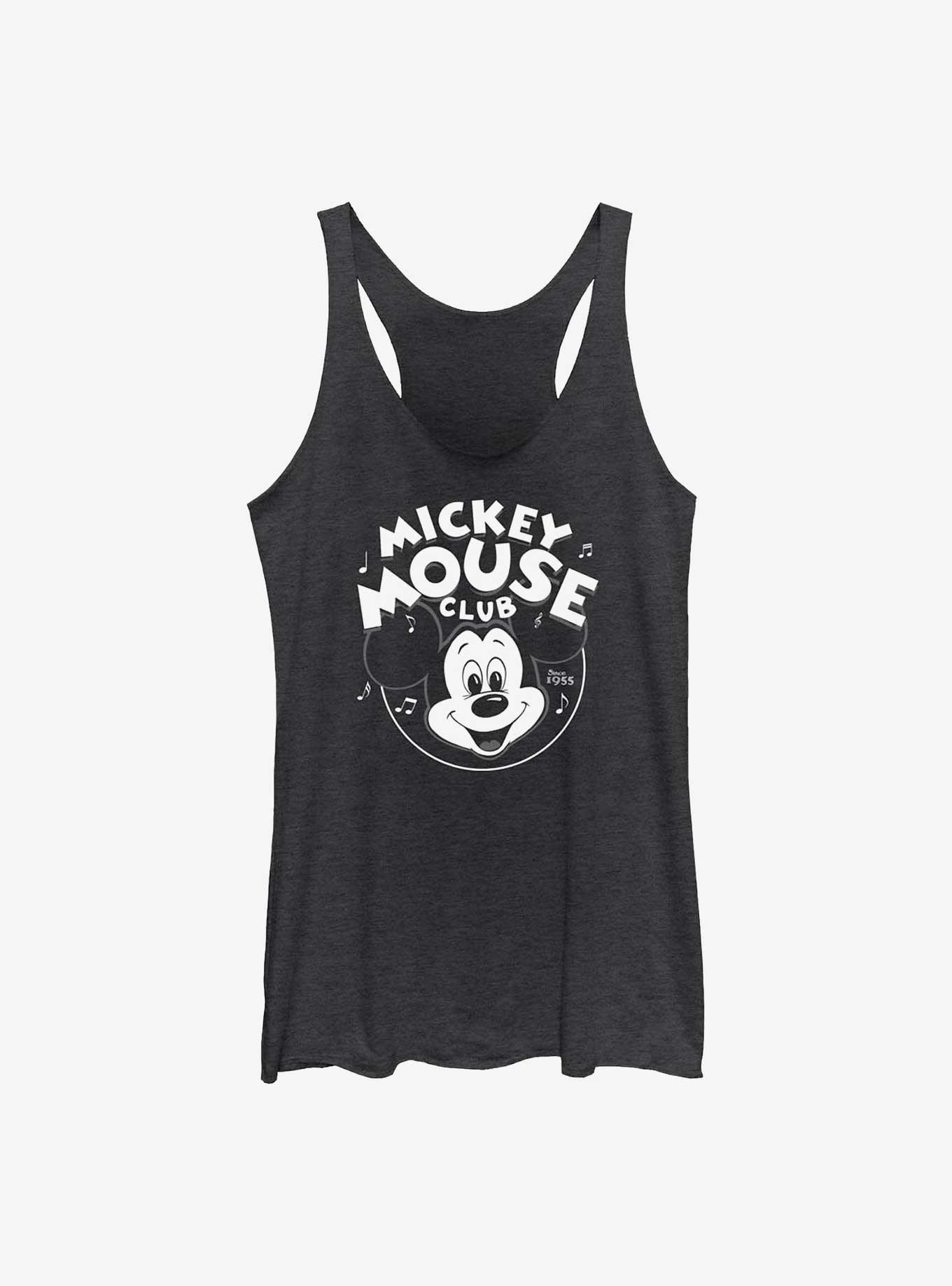 Disney100 Mickey Mouse Club Badge Girls Tank, BLK HTR, hi-res