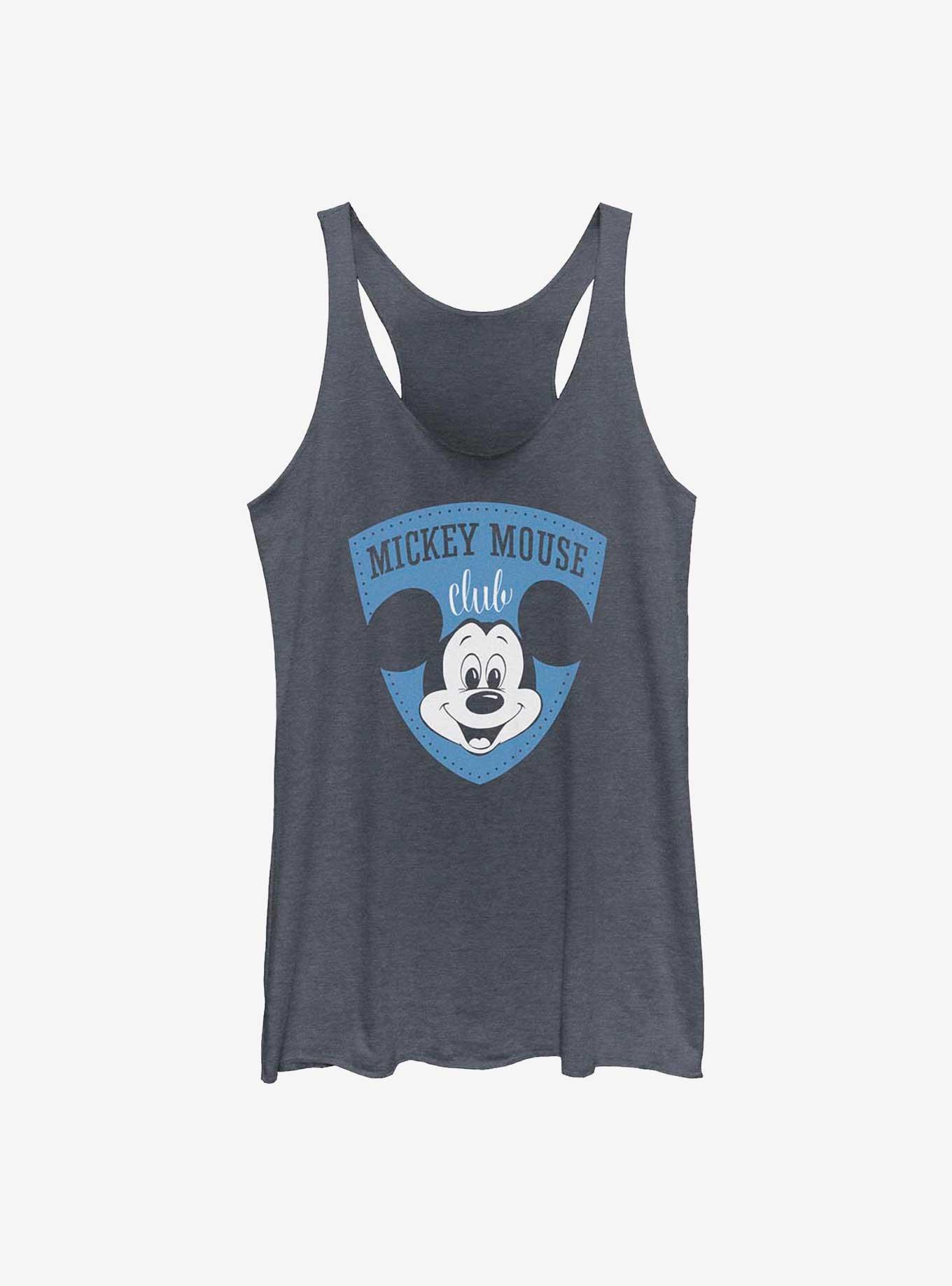 Disney100 Mickey Mouse Club Badge Girls Tank, NAVY HTR, hi-res