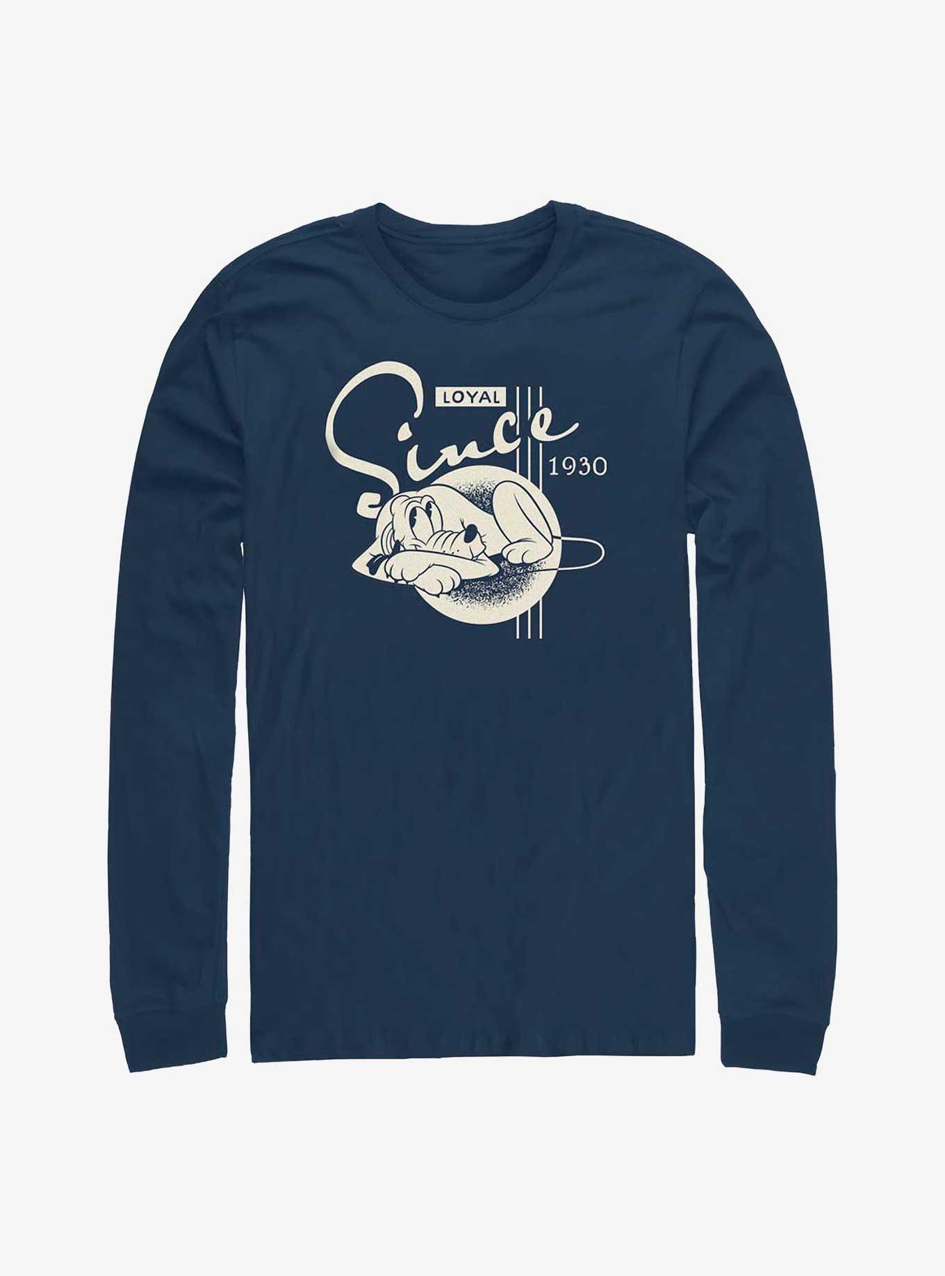 Disney 100 Pluto Loyal Since 1930 Long-Sleeve T-Shirt, NAVY, hi-res