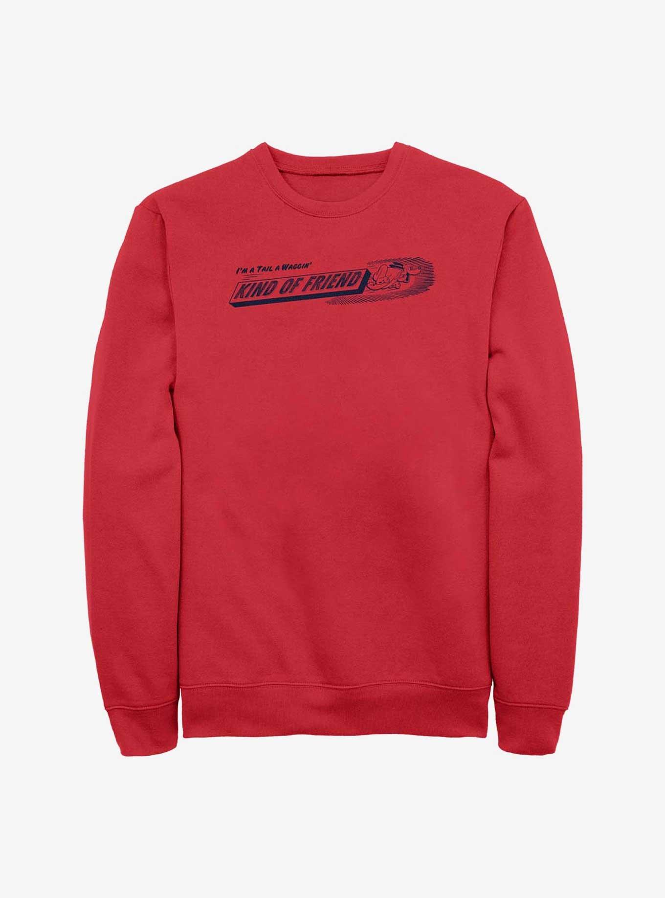 Disney 100 Pluto Tail Waggin' Kind Of Friend Sweatshirt, RED, hi-res
