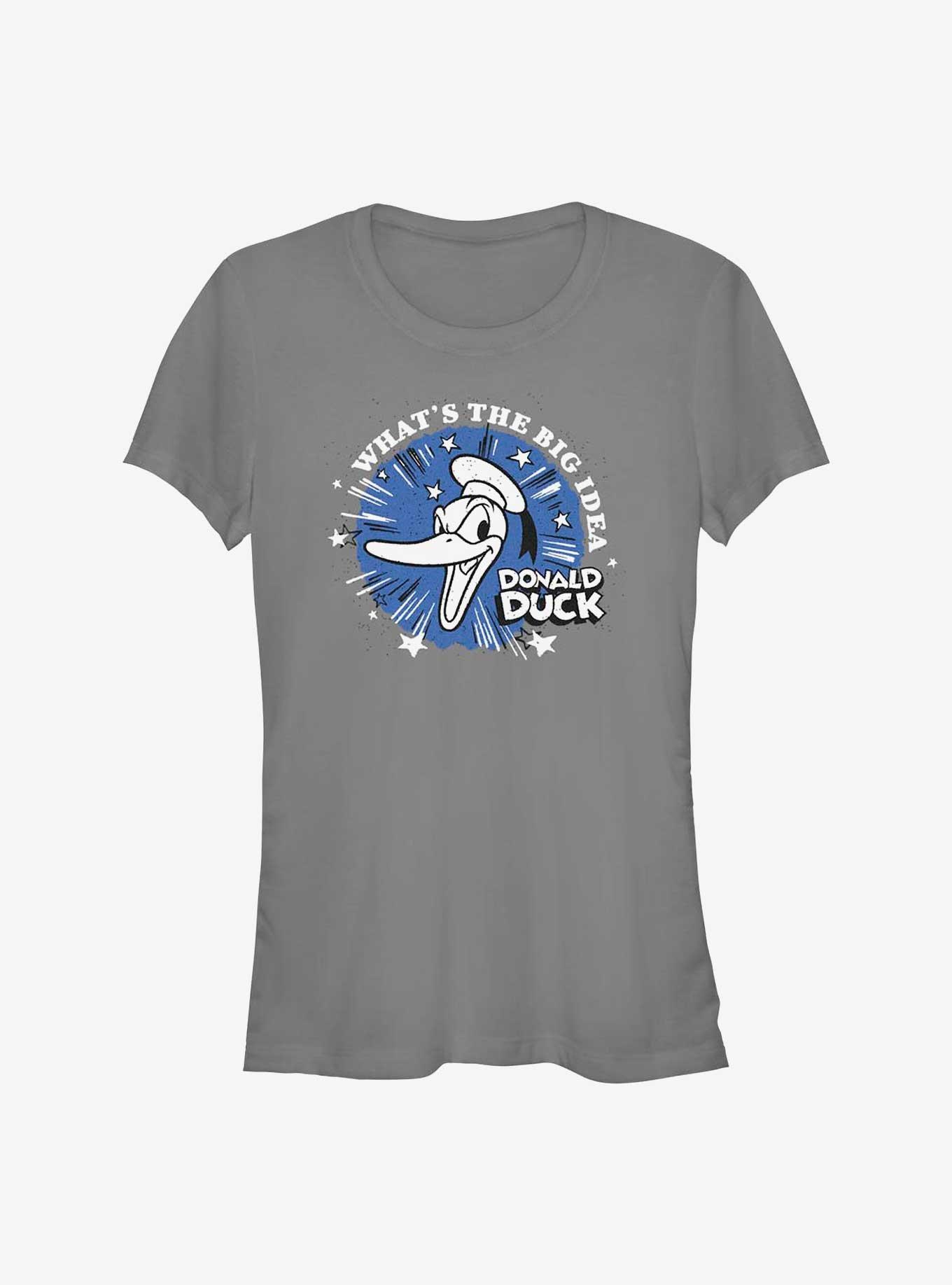 Disney 100 Donald Duck What's The Big Idea Girls T-Shirt, CHARCOAL, hi-res