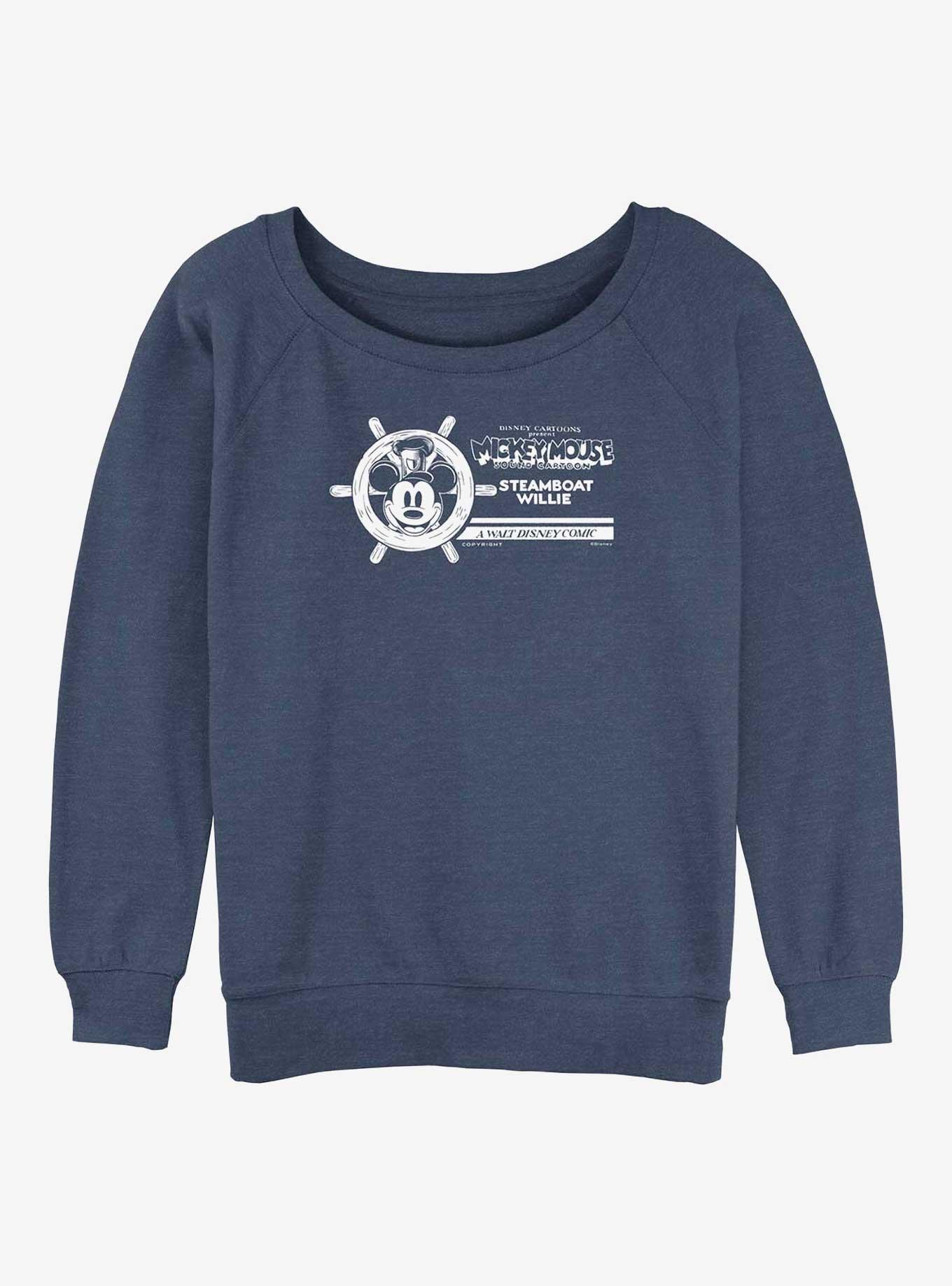 Disney 100 Steamboat Willie Captain Girls Slouchy Sweatshirt, , hi-res