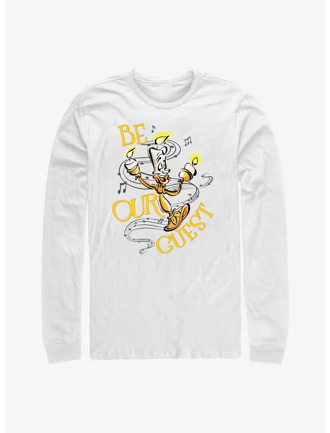 Disney 100 Lumiere Be Our Guest Long-Sleeve T-Shirt, WHITE, hi-res