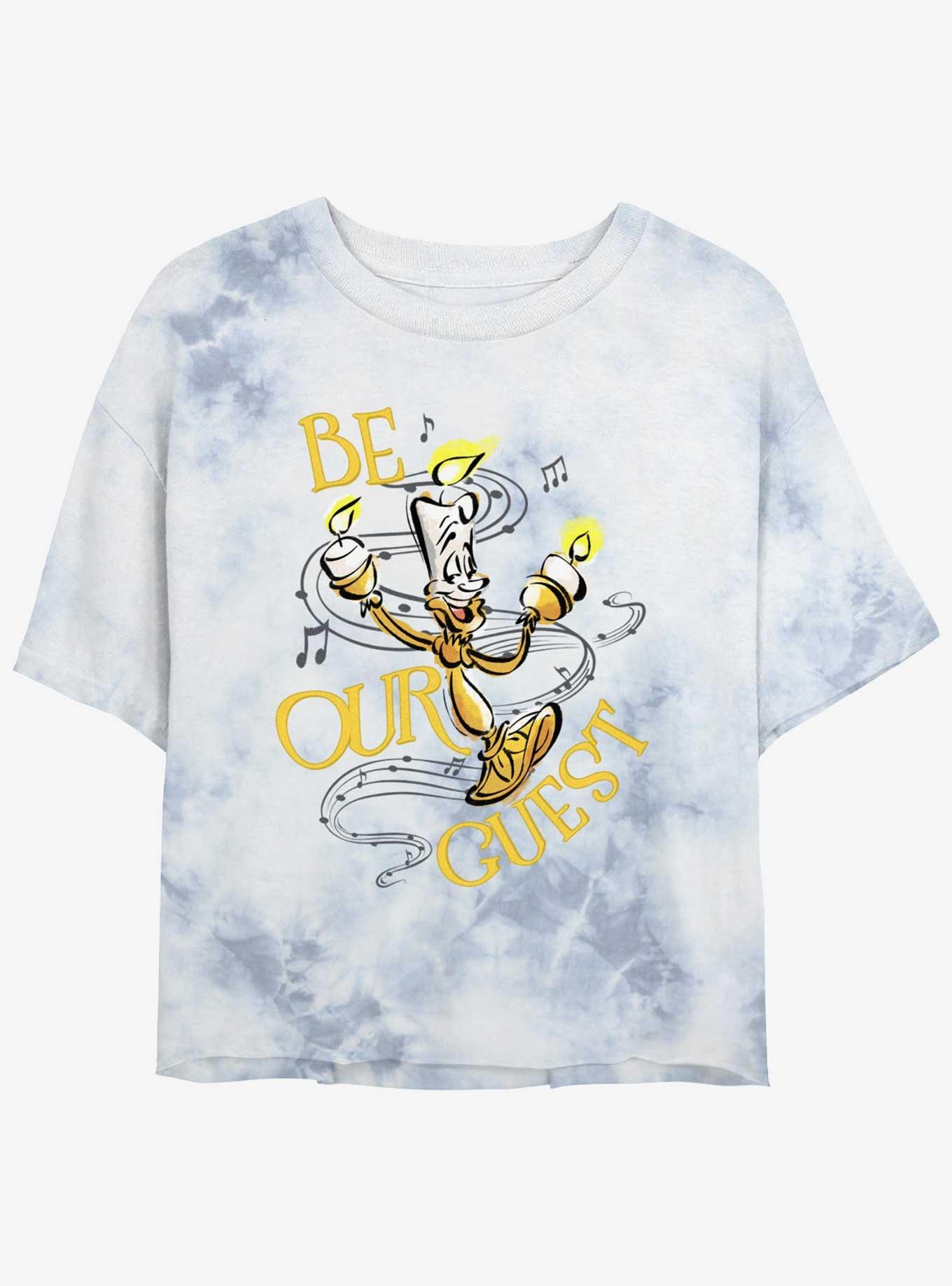 Disney 100 Lumiere Be Our Guest Tie-Dye Girls Crop T-Shirt, , hi-res