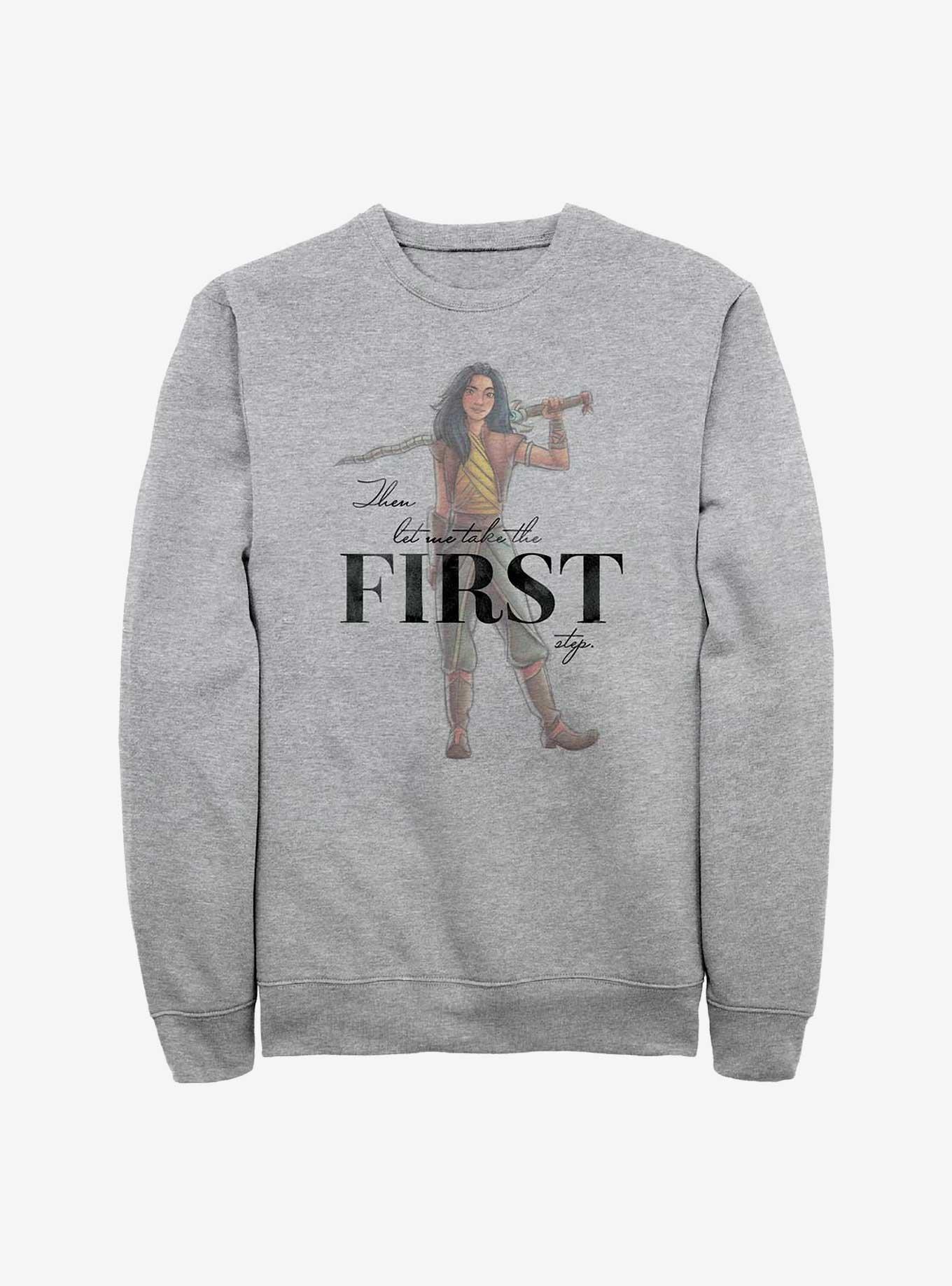 Disney 100 Raya Take The First Step Sweatshirt, ATH HTR, hi-res