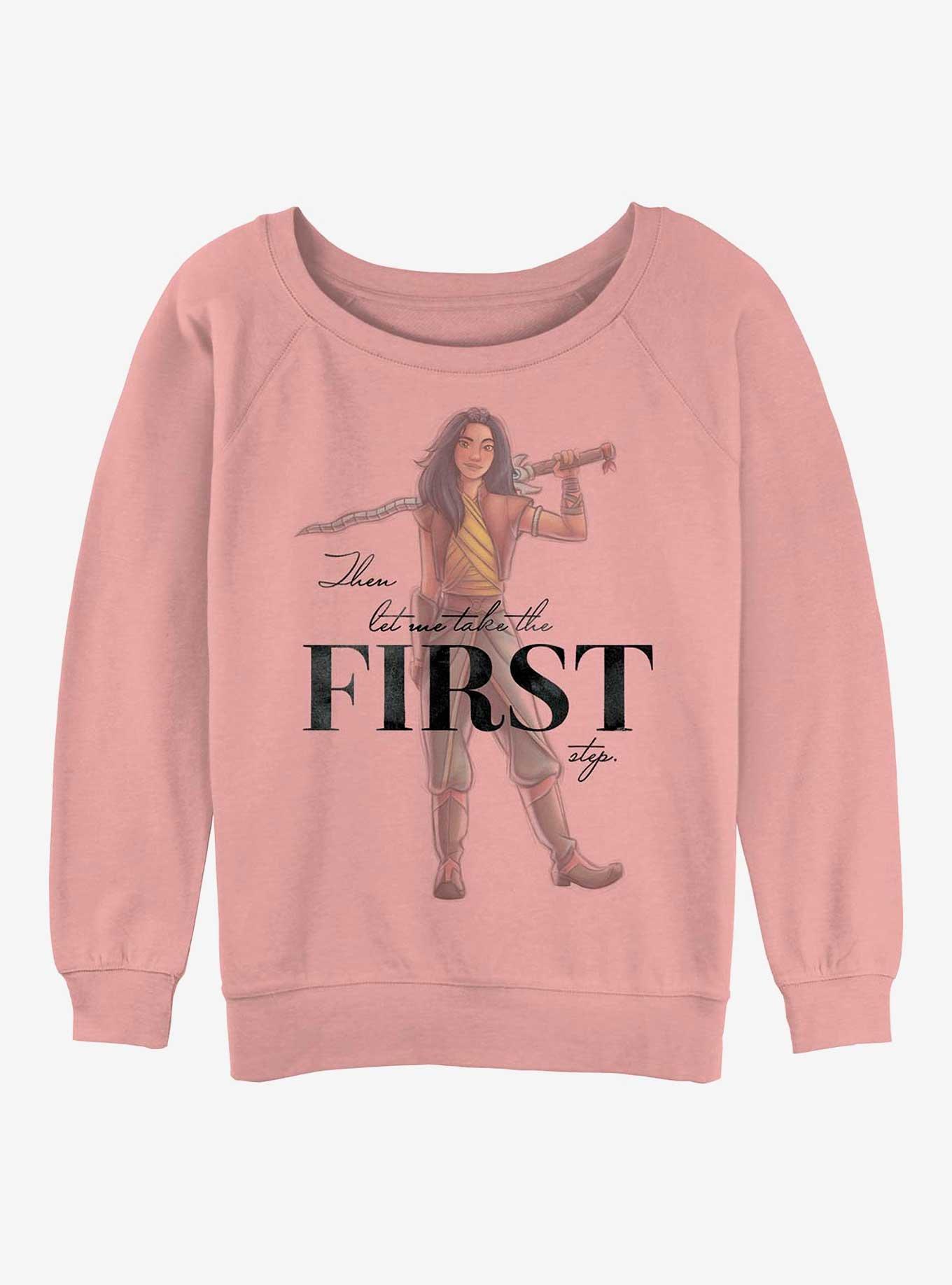 Disney 100 Raya Take The First Step Girls Slouchy Sweatshirt, , hi-res