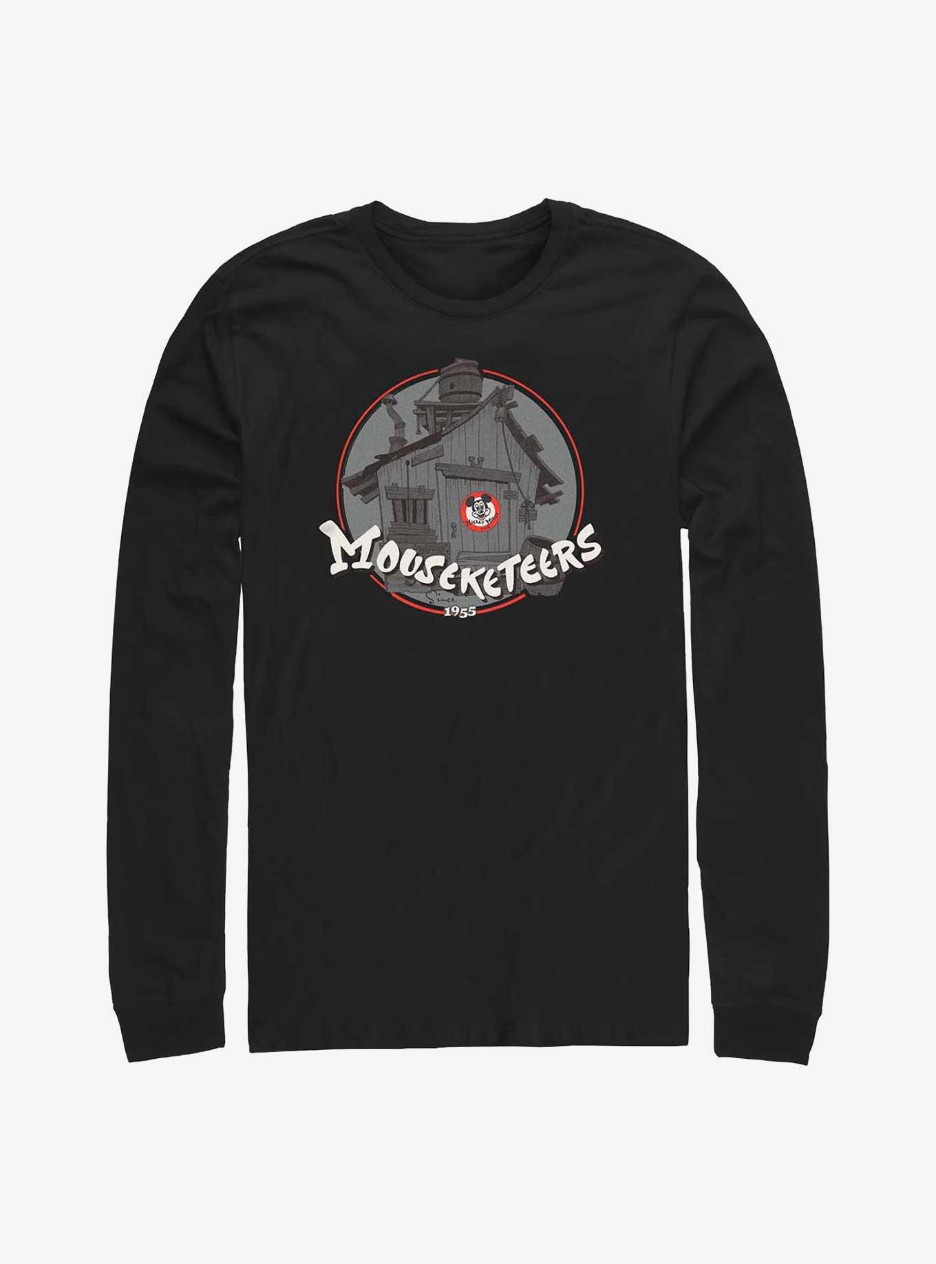 Disney 100 Mouseketeers Badge Long-Sleeve T-Shirt, BLACK, hi-res