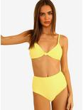 Dippin' Daisy's Zen Swim Top Limelight Yellow Ribbed, LIMELIGHT, hi-res