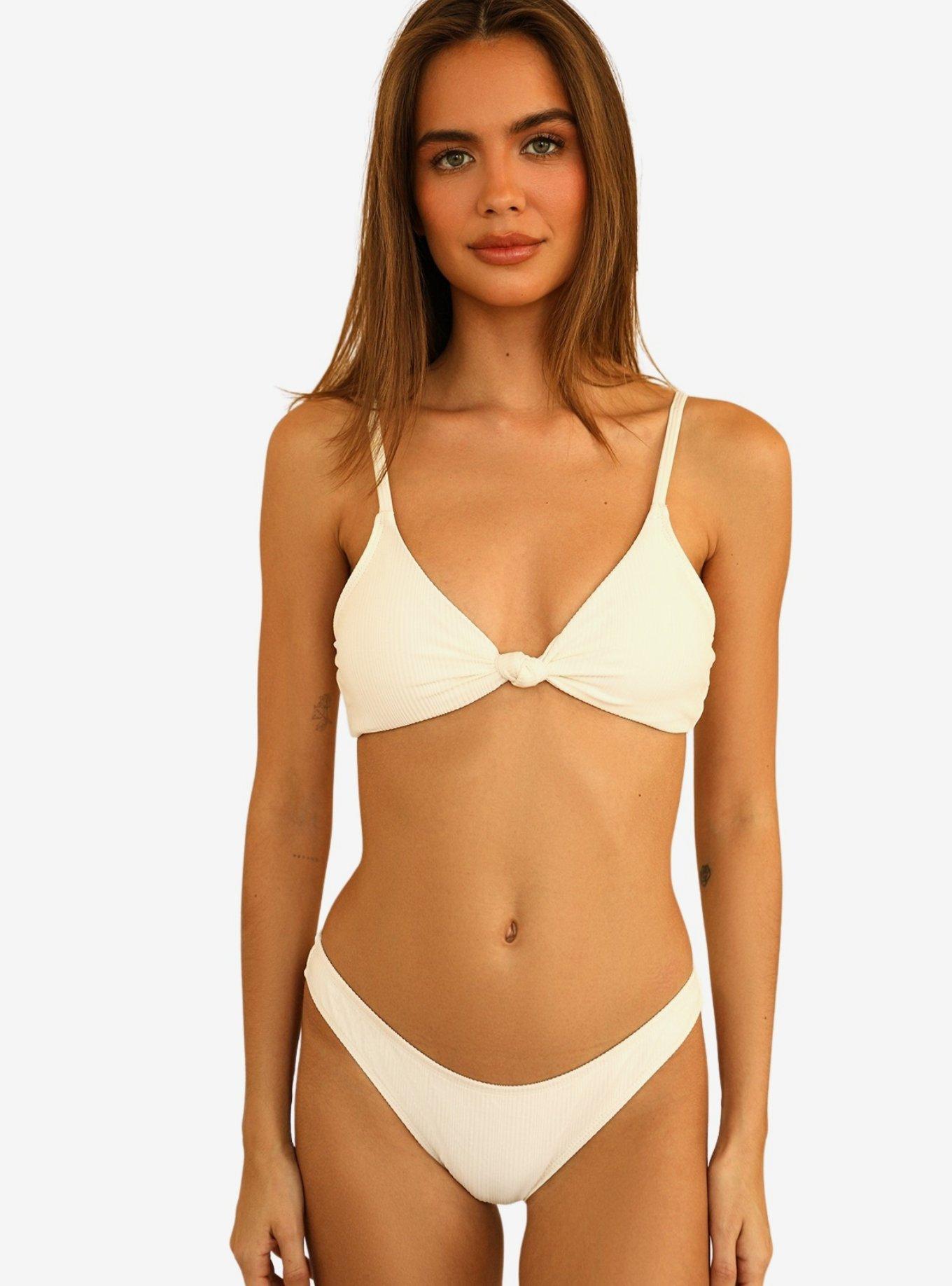 Dippin' Daisy's Nocturnal Swim Bottom Cloud White Ribbed, , hi-res