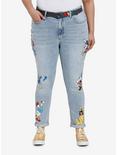 Disney Mickey Mouse And Friends Mom Jeans With Belt Plus Size, MULTI, hi-res
