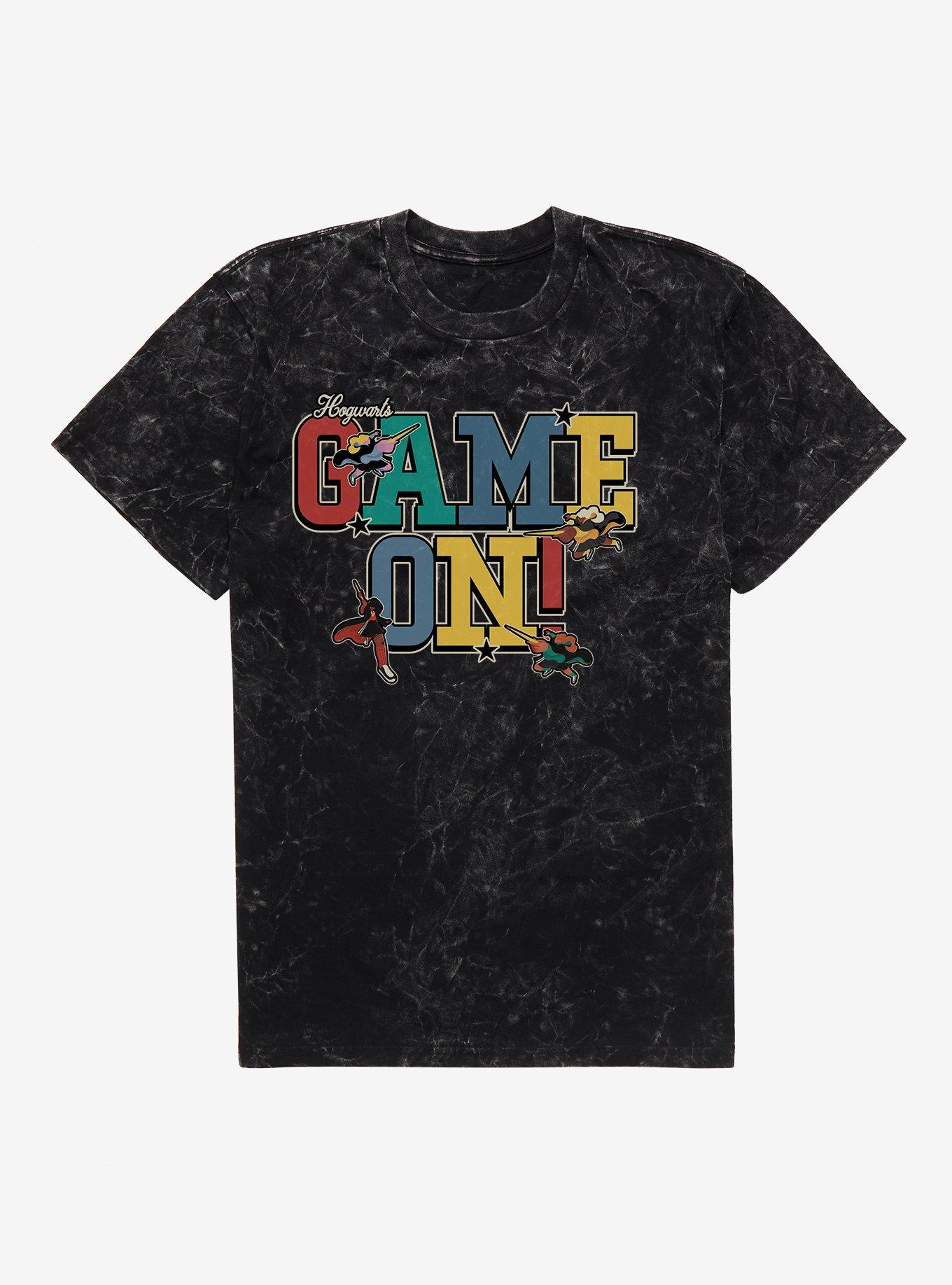 Harry Potter Team Spirit Game On Mineral Wash T-Shirt, BLACK MINERAL WASH, hi-res view 1