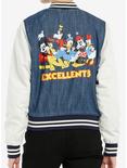 Disney Mickey Mouse And Friends Girls Denim Varsity Jacket, MULTI, hi-res