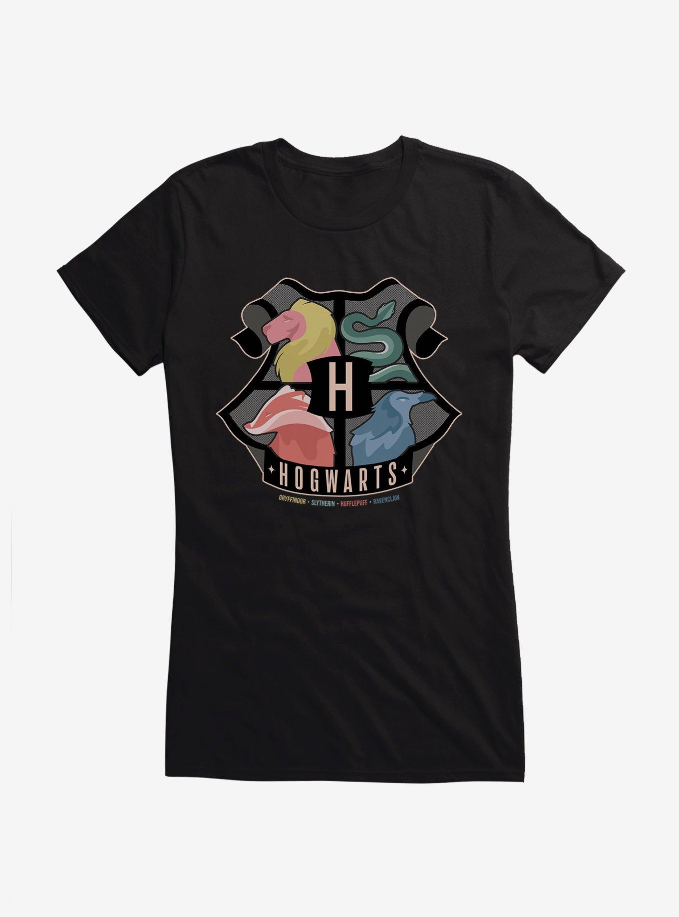 Harry Potter Team Spirit Hogwarts Shield Girls T-Shirt, BLACK, hi-res
