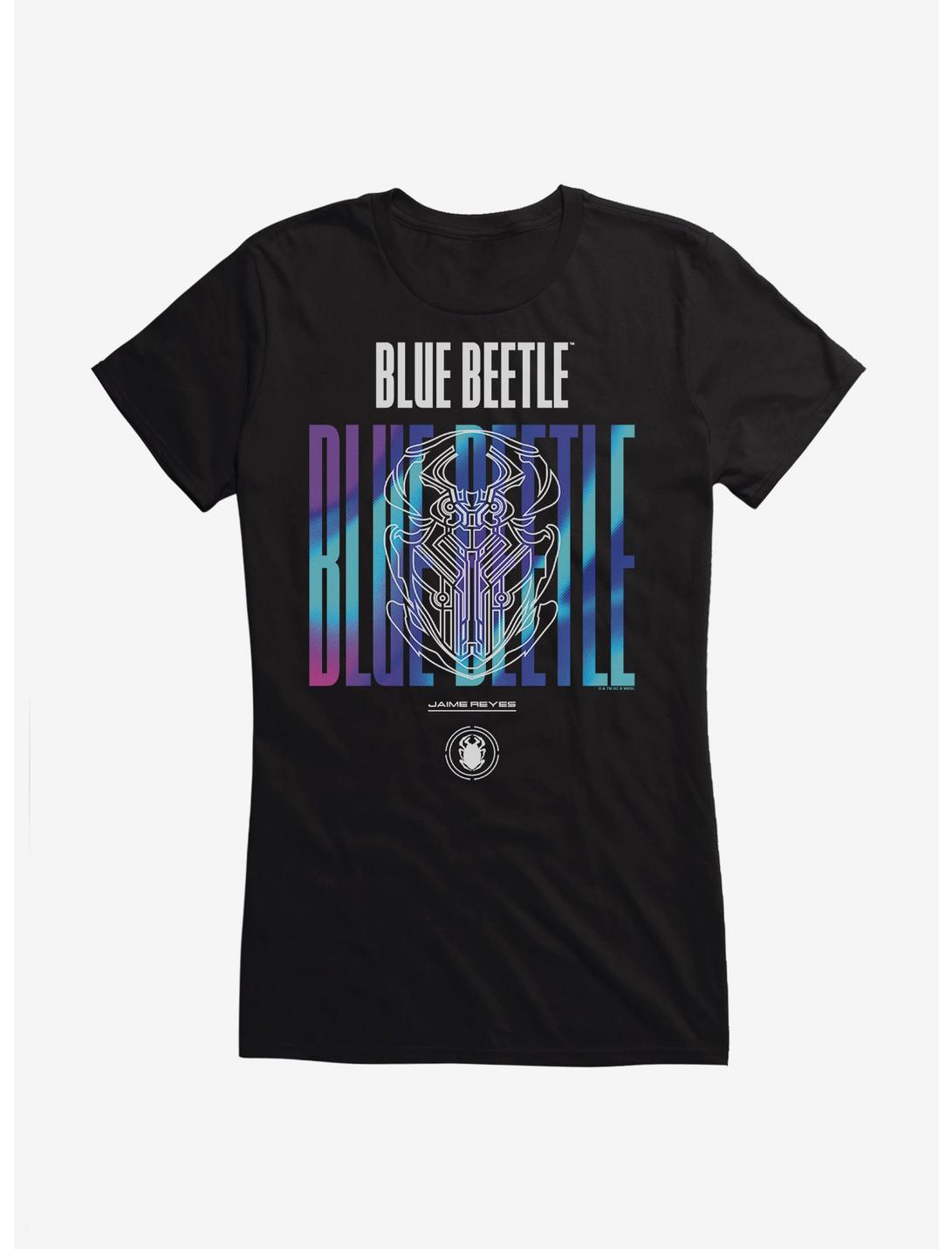 Blue Beetle Scarab Outline Girls T-Shirt, , hi-res