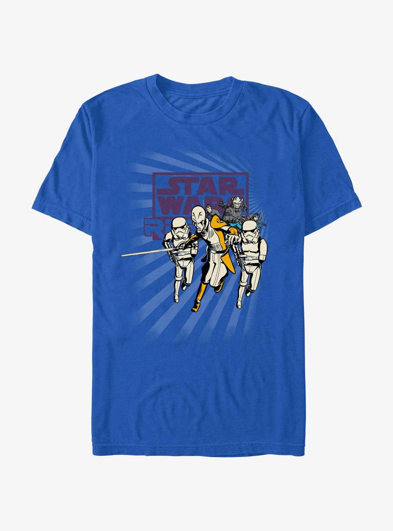 Star Wars: Rebels The Inquisitor Jedi Chase T-Shirt, ROYAL, hi-res