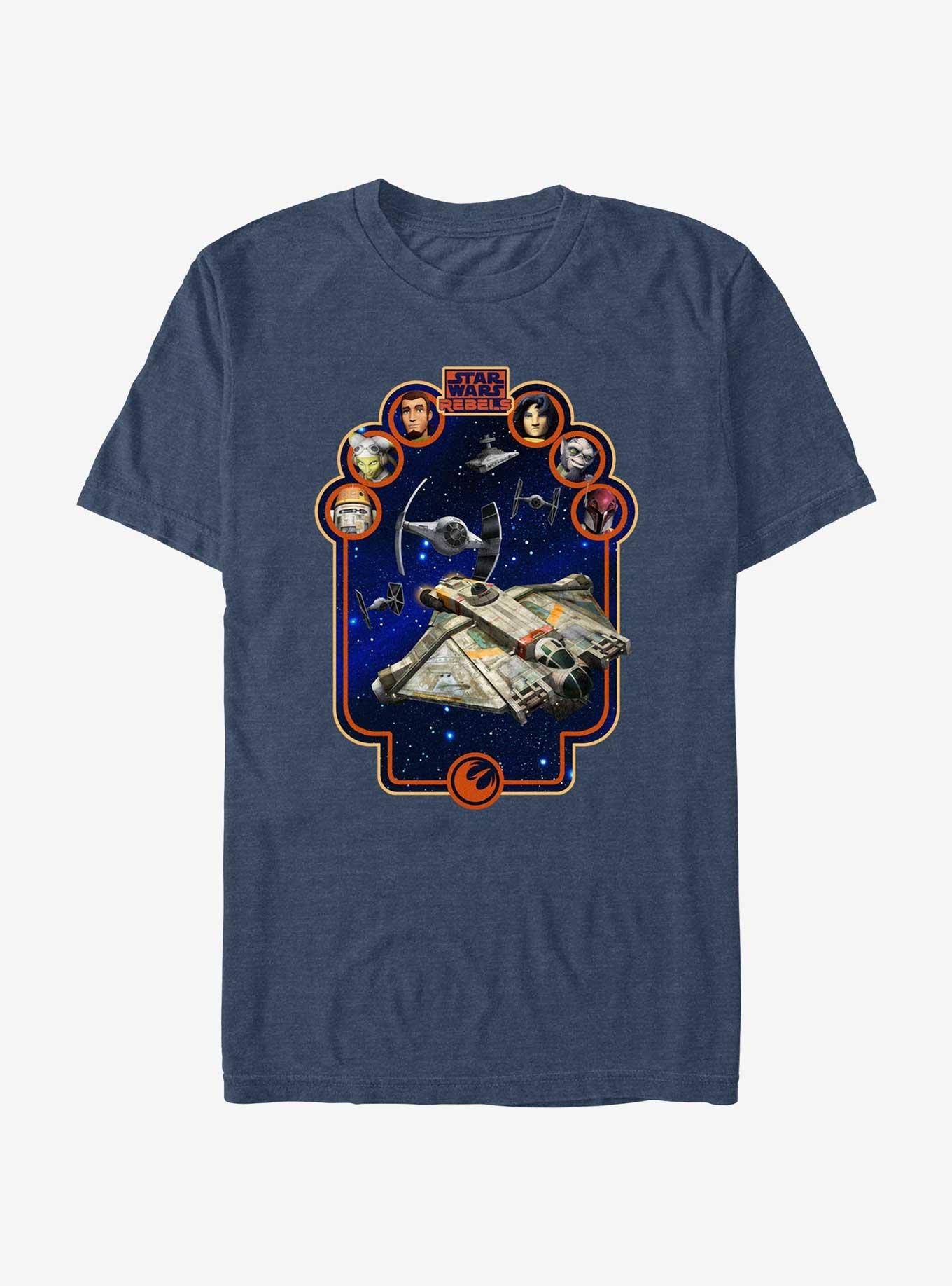 Star Wars: Rebels Air Travel T-Shirt, NAVY HTR, hi-res