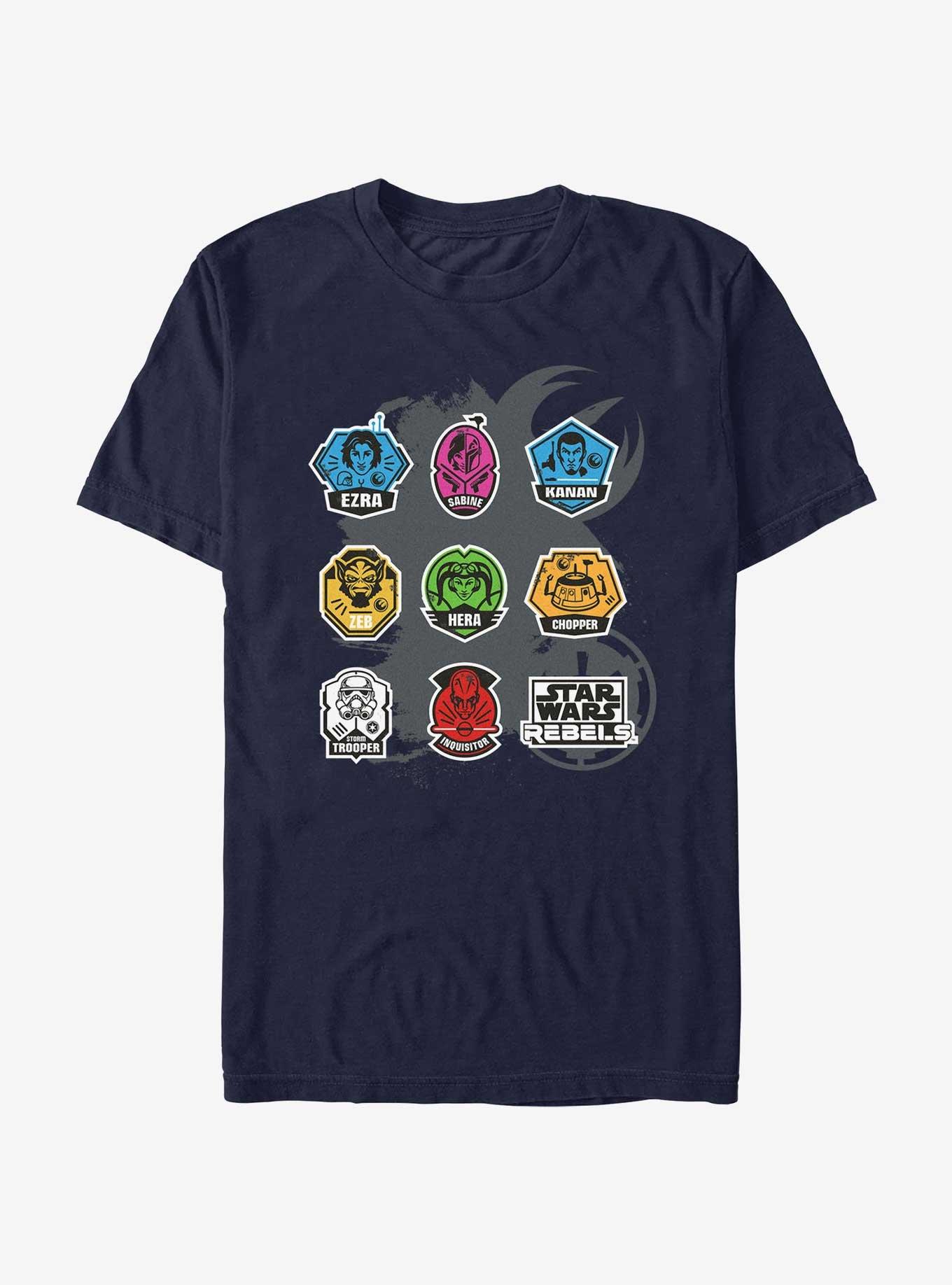 Star Wars: Rebels Rebel Badges T-Shirt, NAVY, hi-res