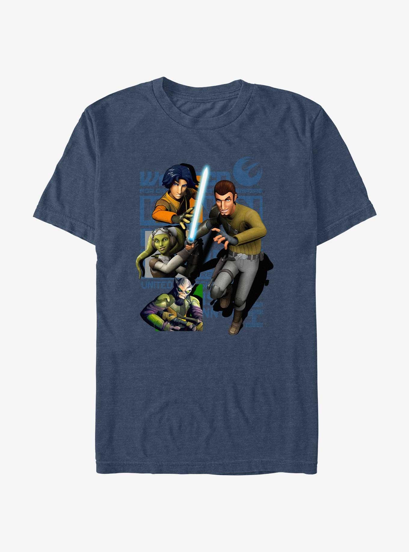 Star Wars: Rebels Republic Defenders T-Shirt, NAVY HTR, hi-res