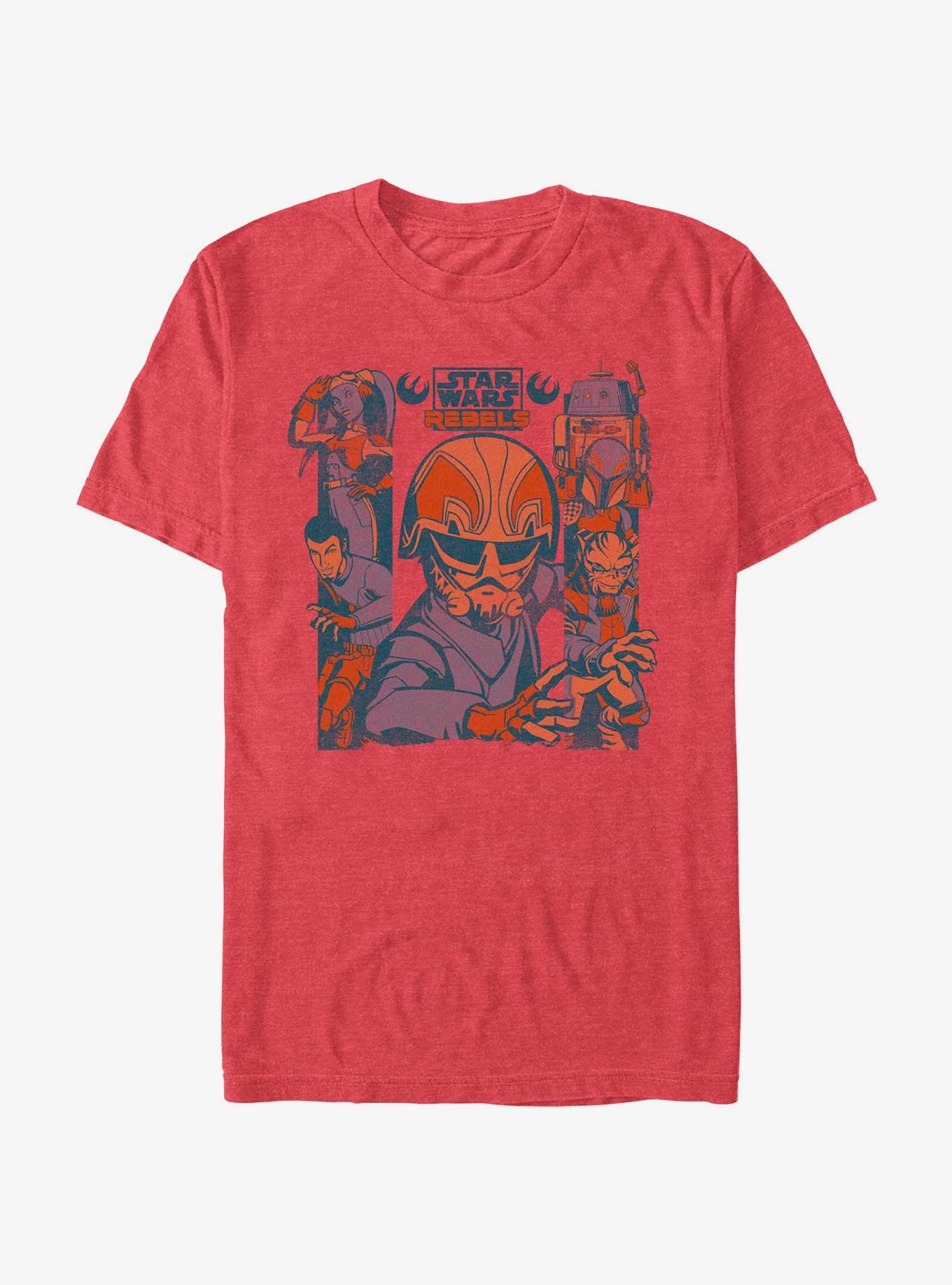 Star Wars: Rebels Sky Crew T-Shirt, RED HTR, hi-res