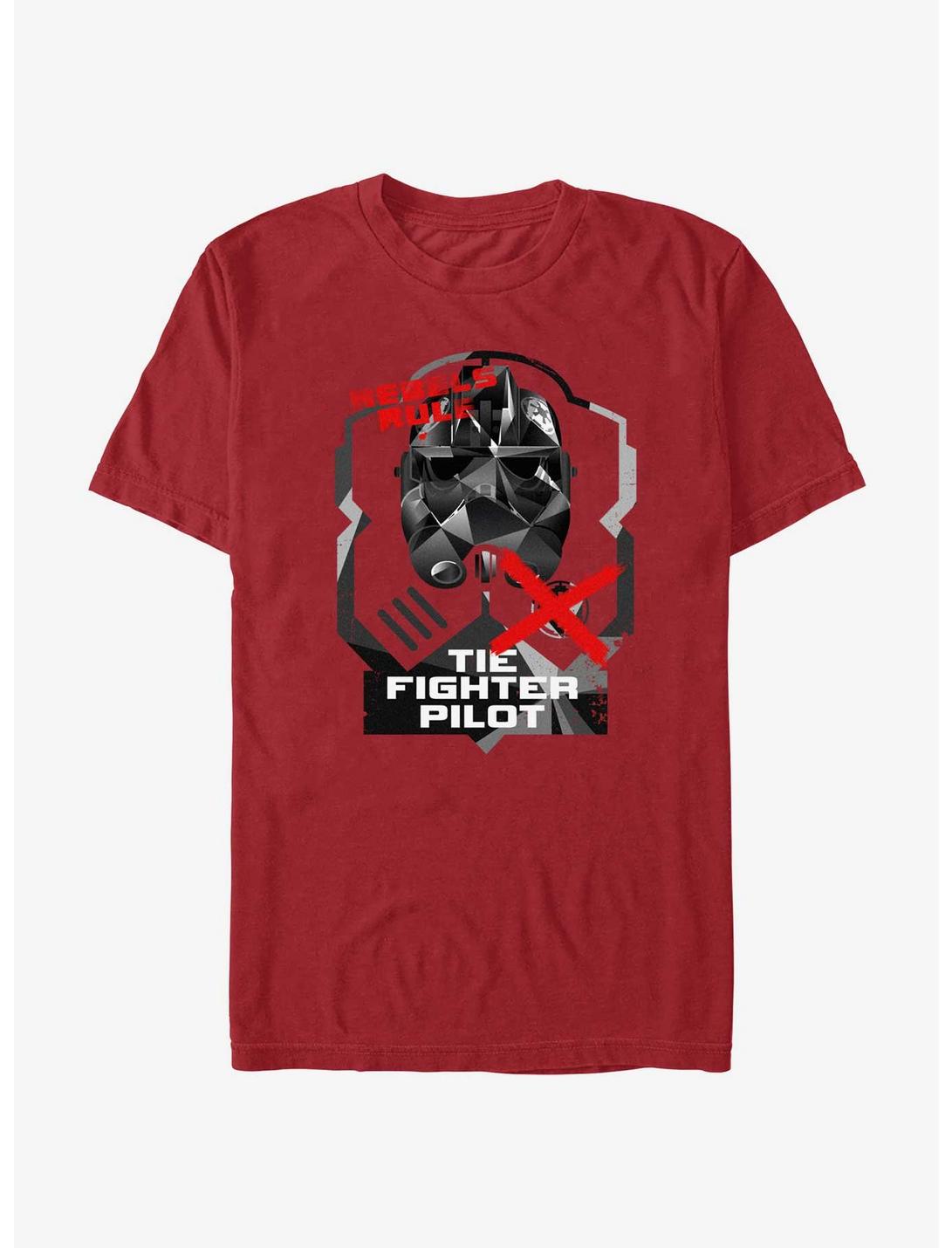 Star Wars: Rebels The Fighter Pilot Mosaic Badge T-Shirt, CARDINAL, hi-res