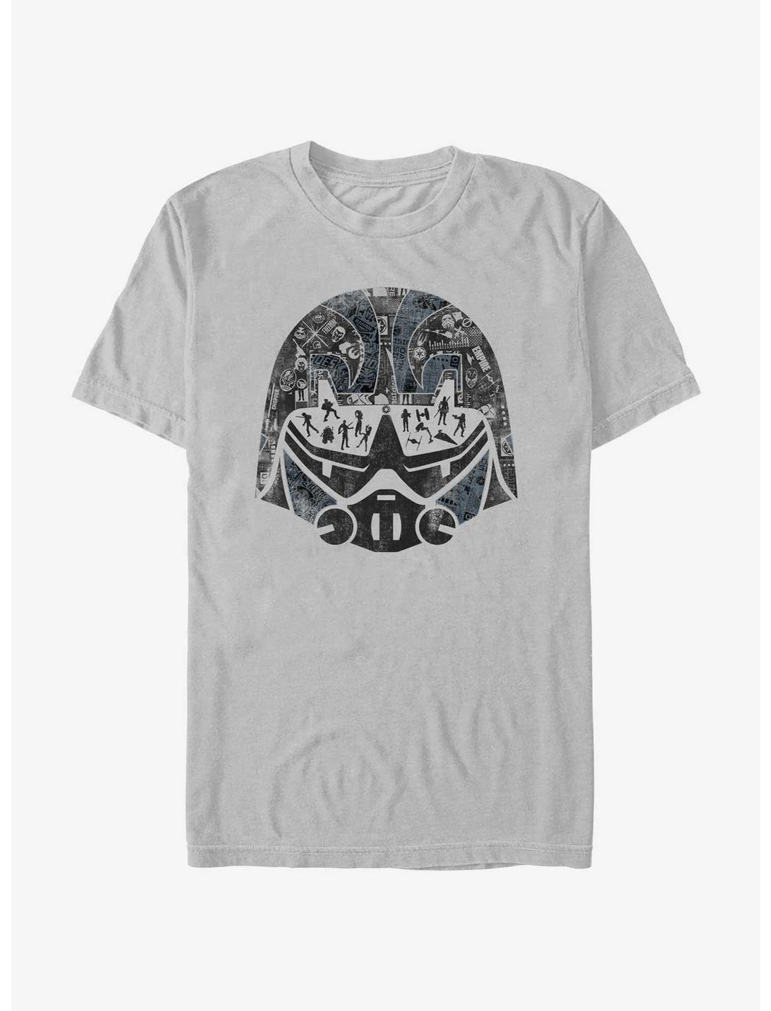 Star Wars: Rebels Imperial Academy Cadet Training Helmet T-Shirt Her Universe Web Exclusive, SILVER, hi-res