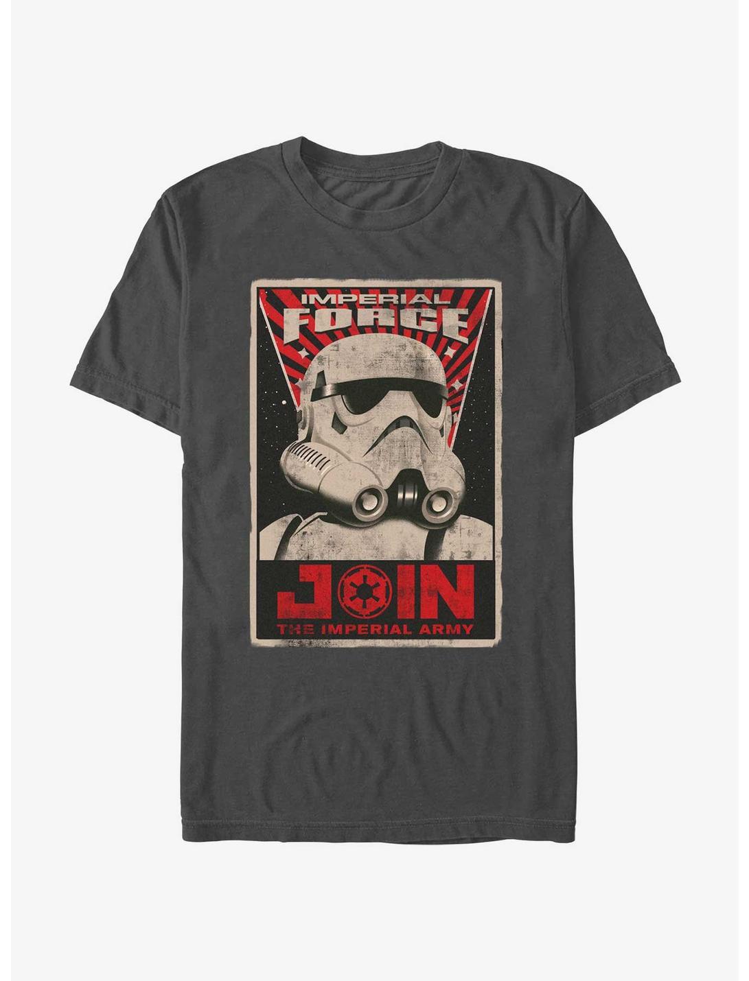 Star Wars: Rebels Join The Imperial Force Army Poster T-Shirt Her Universe Web Exclusive, CHARCOAL, hi-res