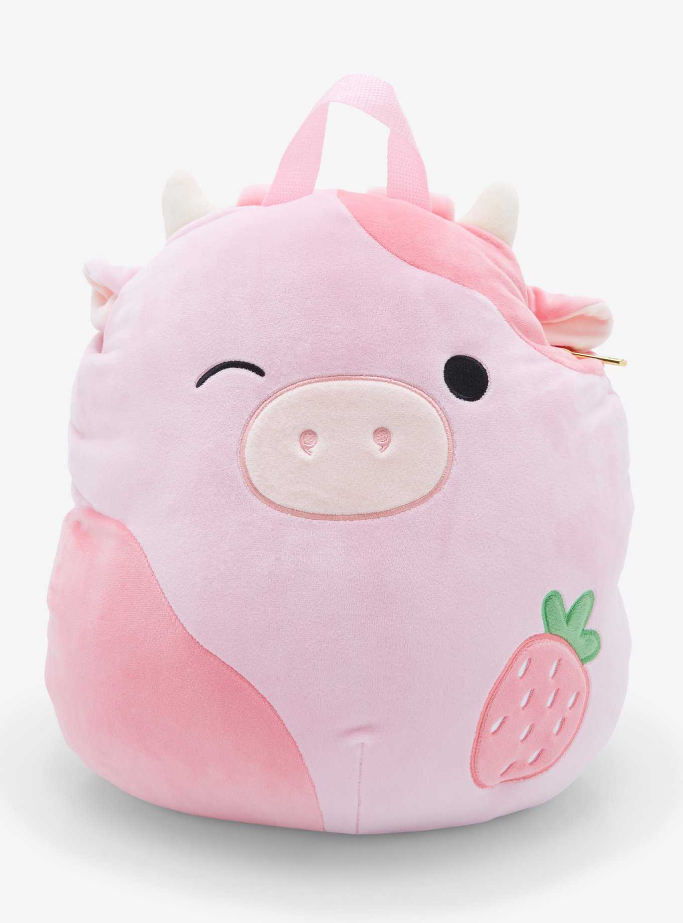Squishmallows Strawberry Cow Plush Backpack, , hi-res