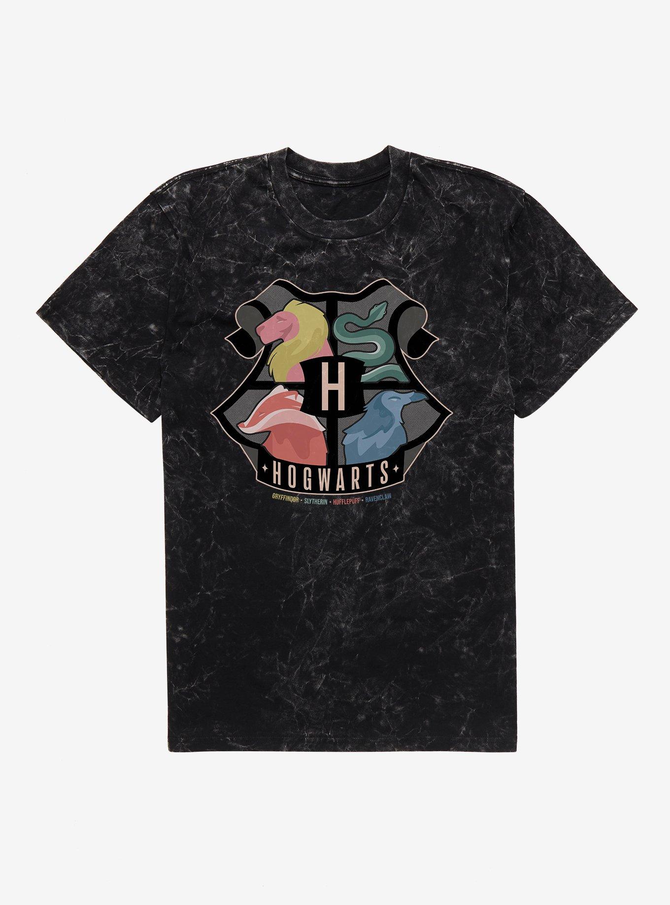 Harry Potter Team Spirit Hogwarts Shield Mineral Wash T-Shirt, , hi-res