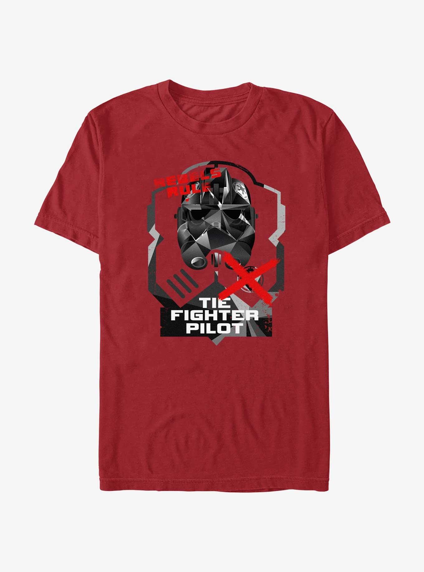 Star Wars: Rebels The Fighter Pilot Mosaic Badge T-Shirt, CARDINAL, hi-res