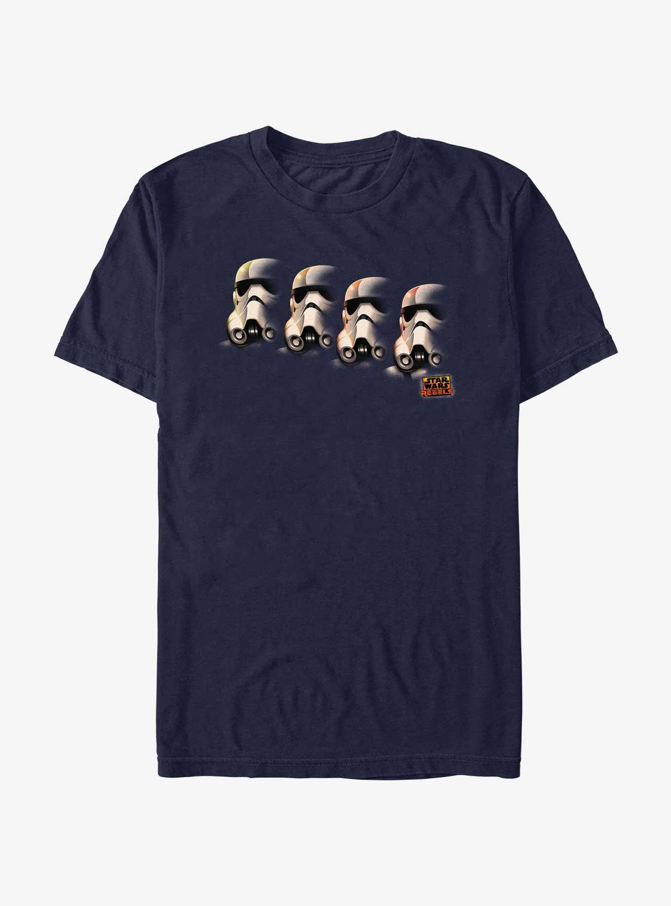 Star Wars: Rebels Storm Troopers At Attention T-Shirt, NAVY, hi-res