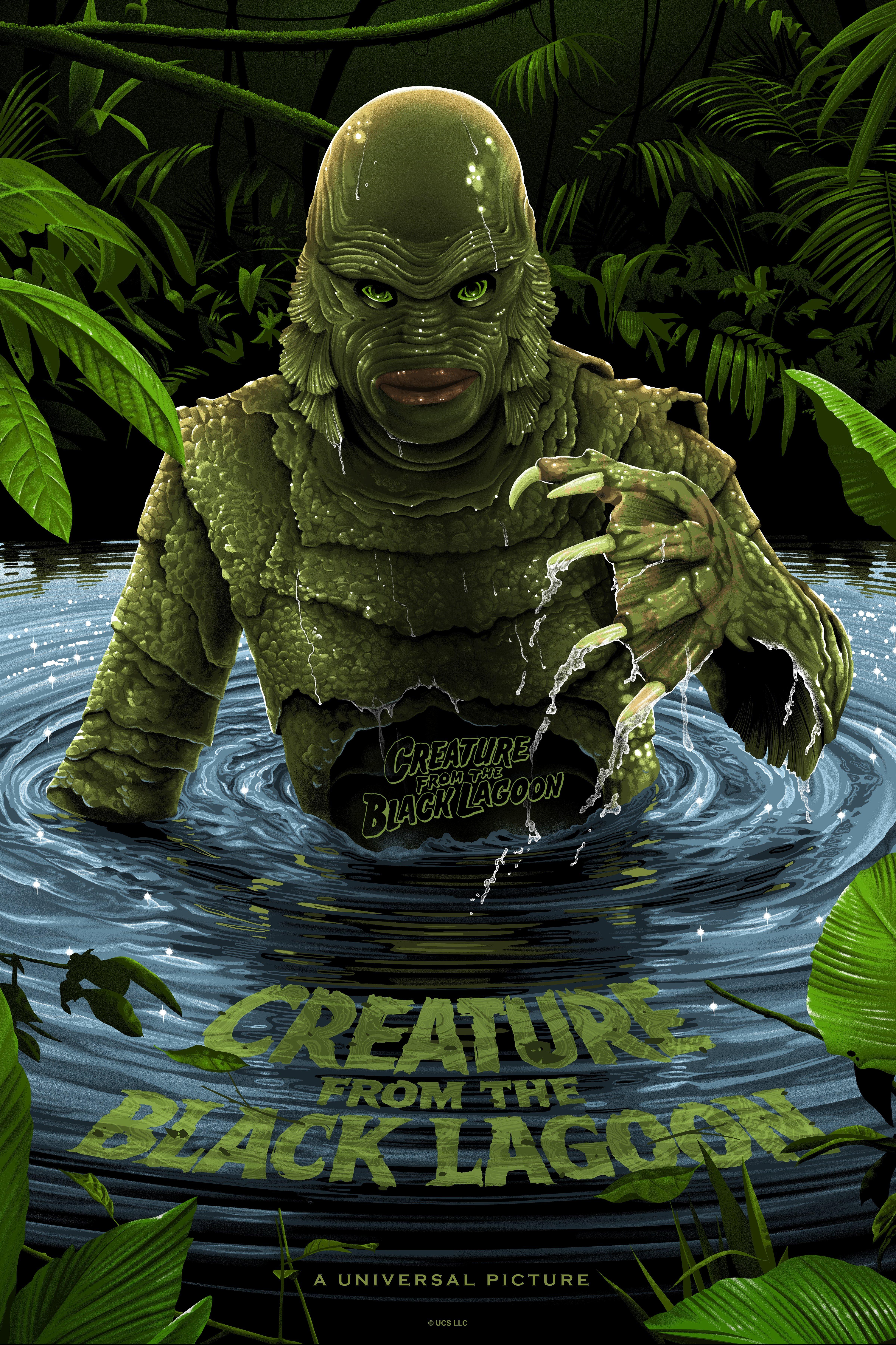 Creature From The Black Lagoon Movie Poster, WHITE, hi-res