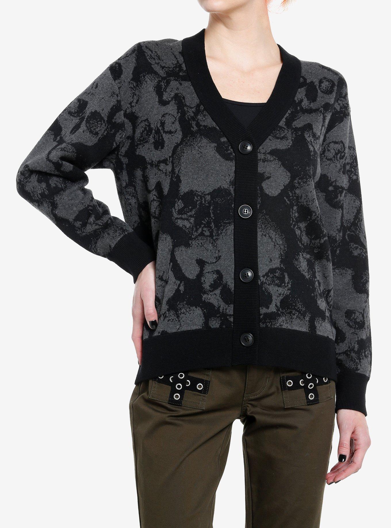 Social Collision Skull Allover Pattern Girls Cardigan Hot Topic