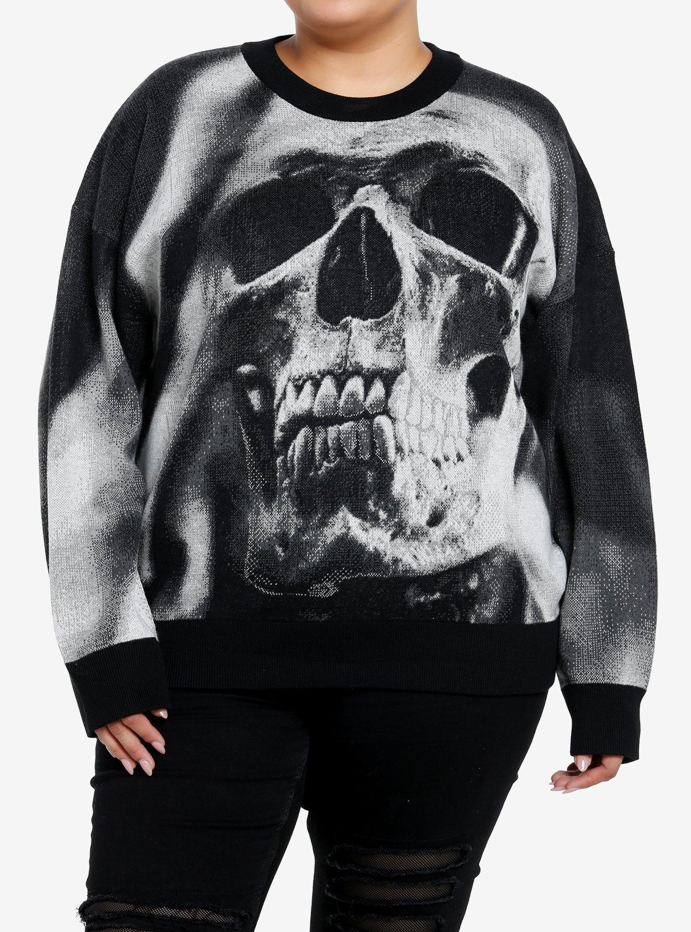 Plus size best sale skull sweater